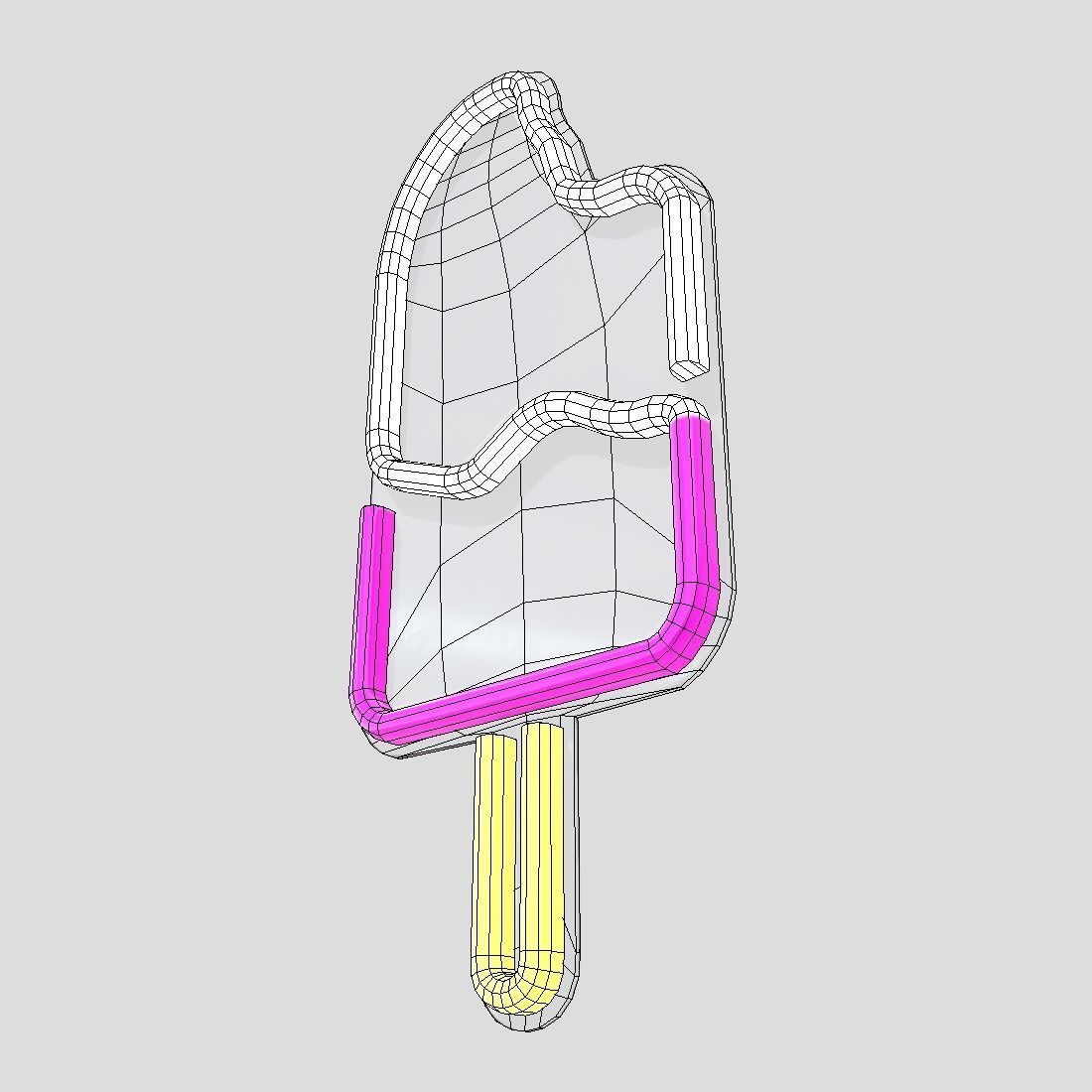Neon Sign Popsicle Low-poly 3D model_12