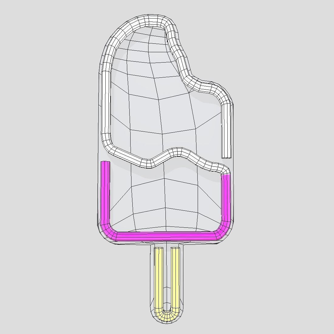 Neon Sign Popsicle Low-poly 3D model_4