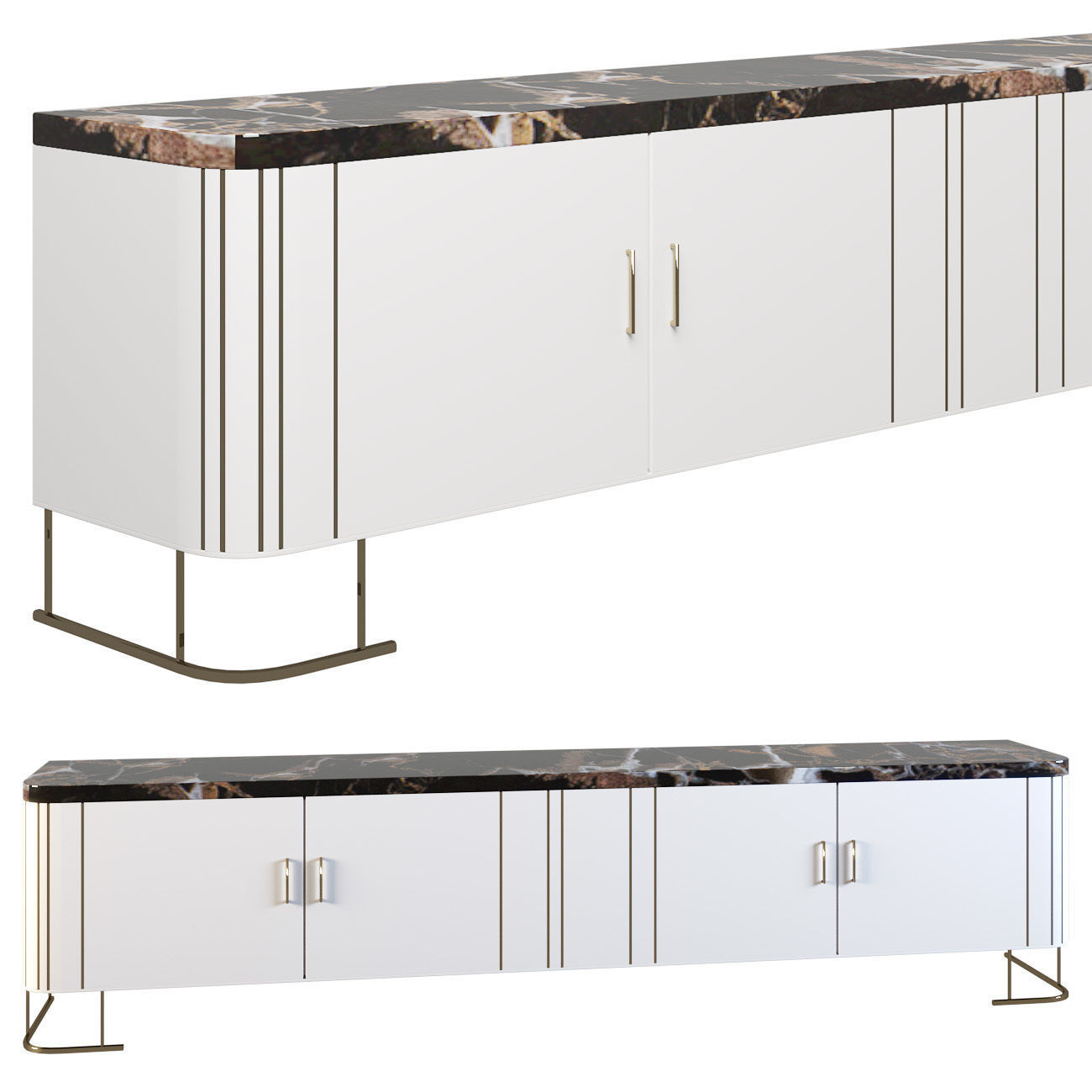 TV console 3D model_2