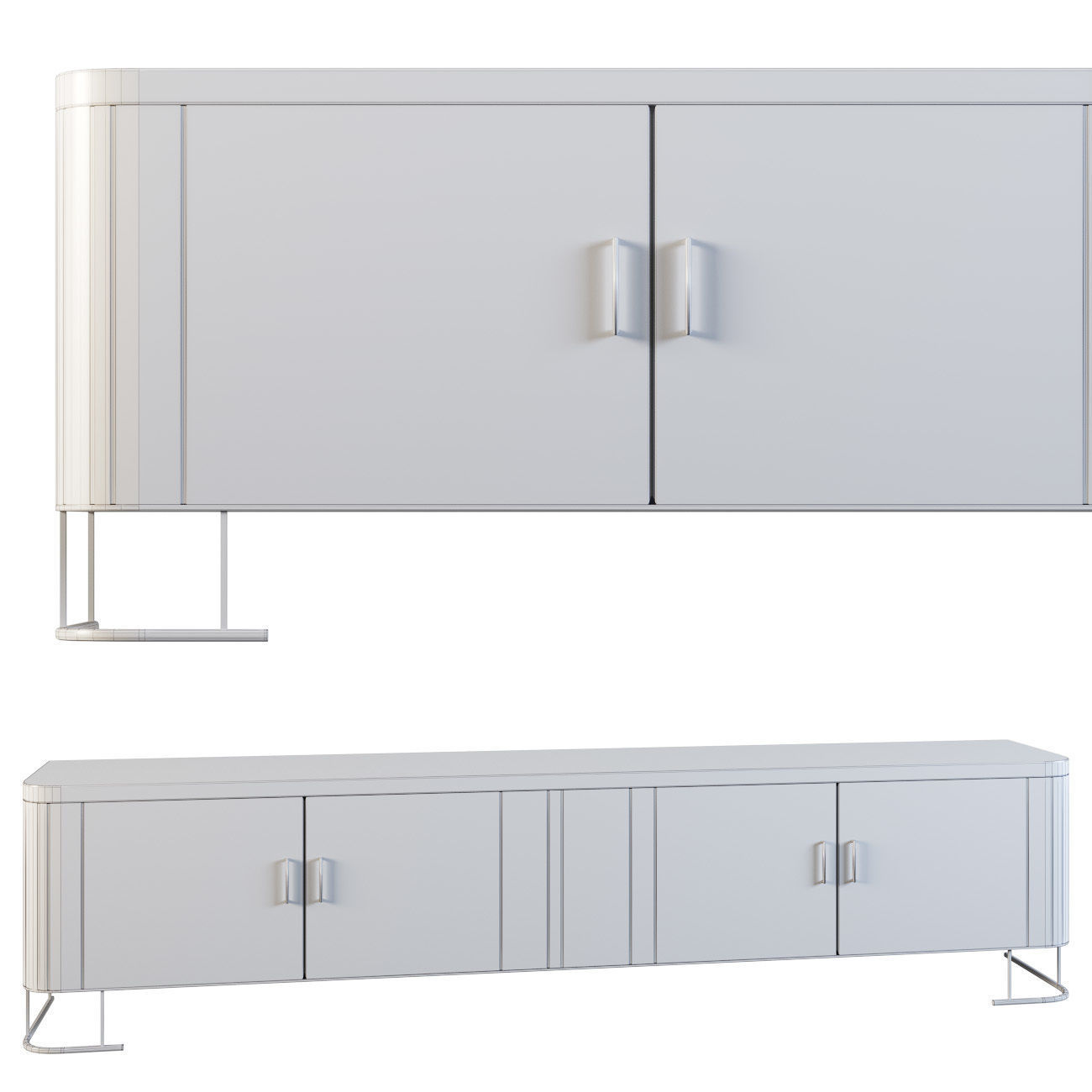 TV console 3D model_4