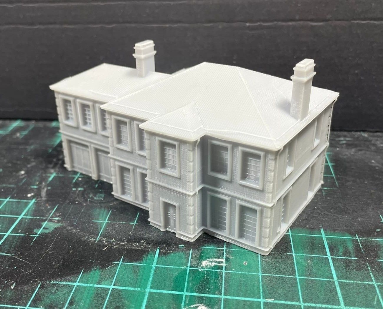 Brick cottage in english style 3D print model_10