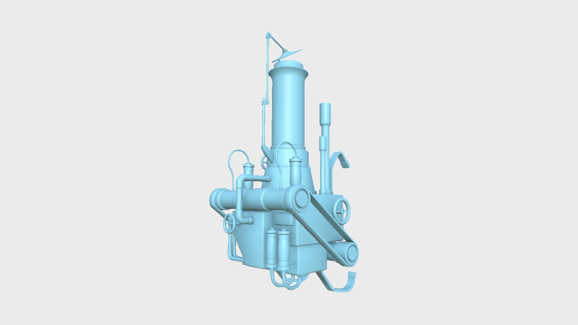 Steampunk Backpack 02 Cooper - Character Design Fashion Low-poly 3D model_12