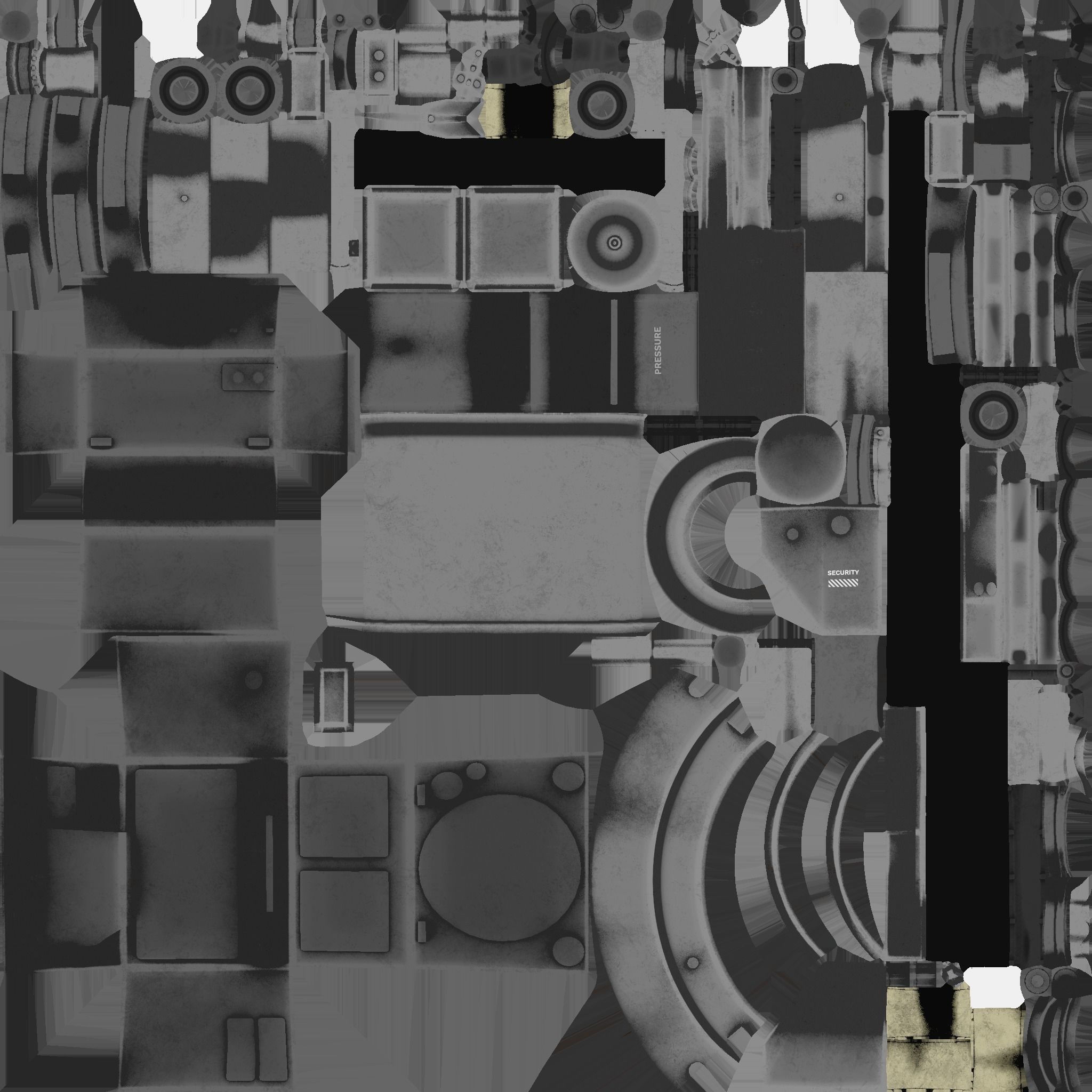 Steampunk Backpack 03 Dark Steel - Character Design Fashion Low-poly 3D model_21