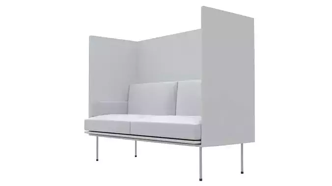 High back office sofa 3D model