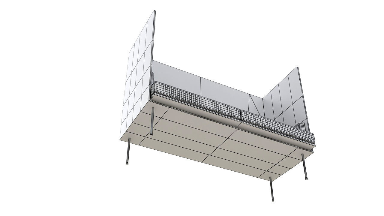 High back office sofa 3D model_6