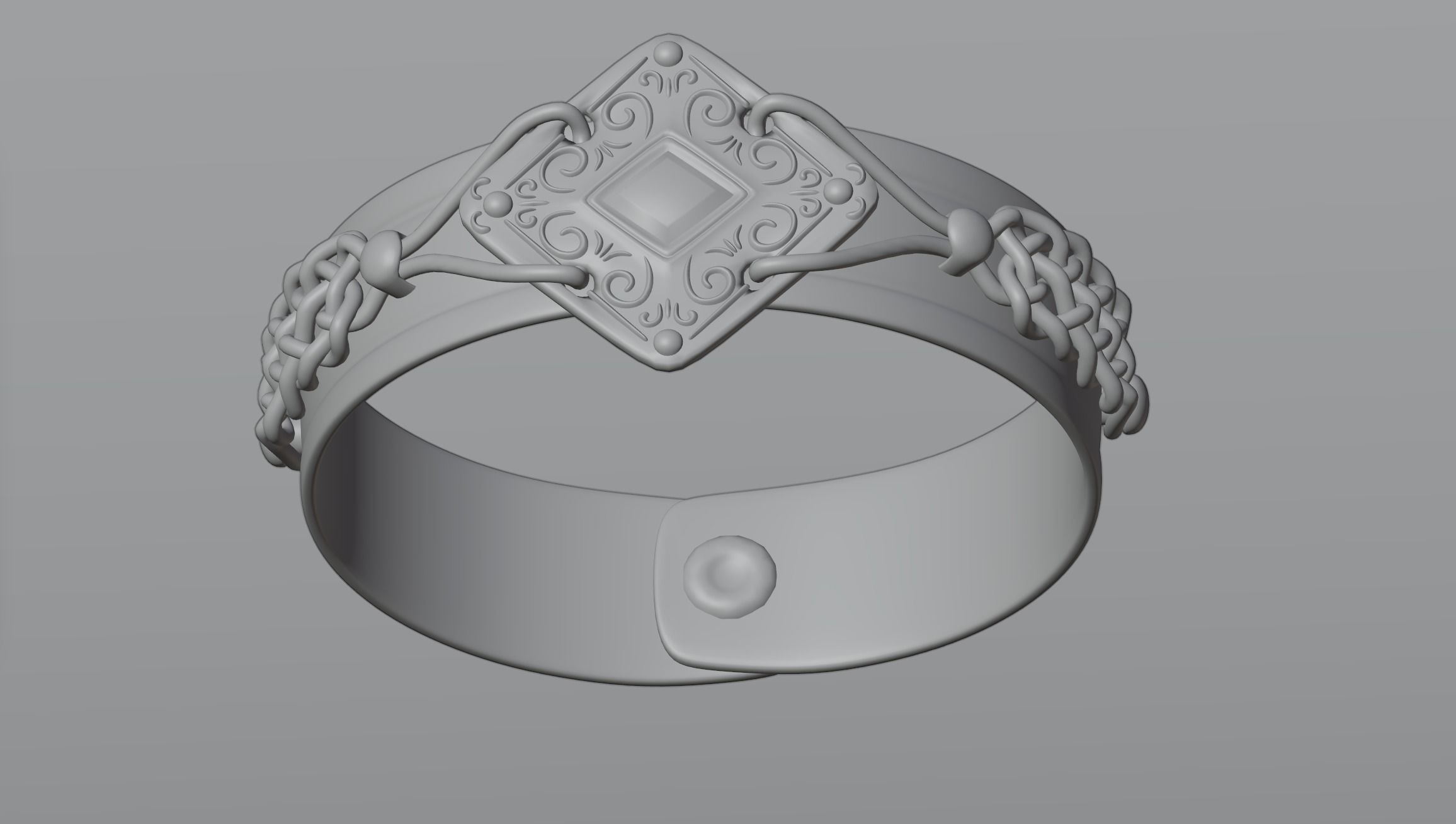 Bracelet 5 celtic ring 3D model_3