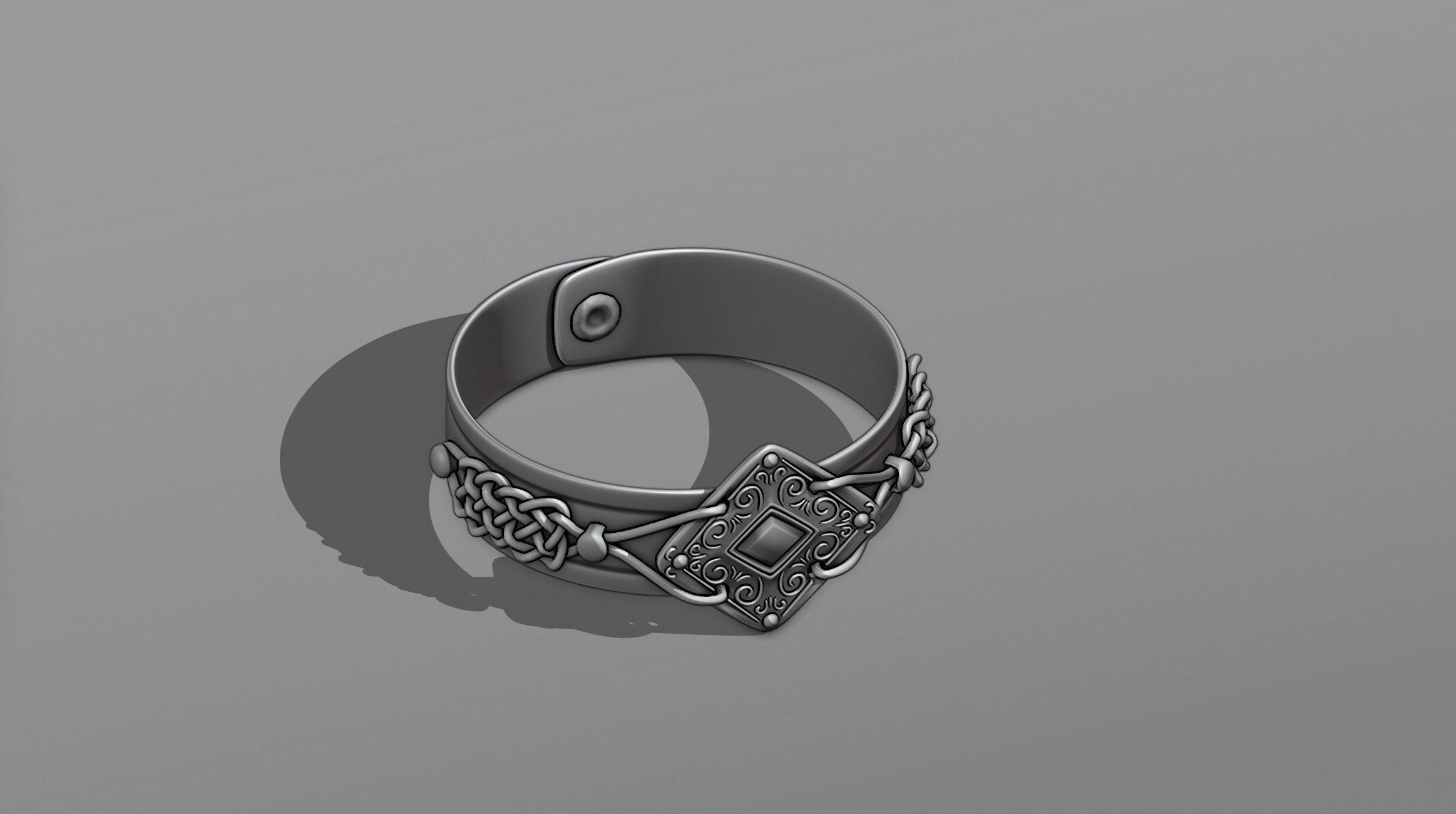 Bracelet 5 celtic ring 3D model_5