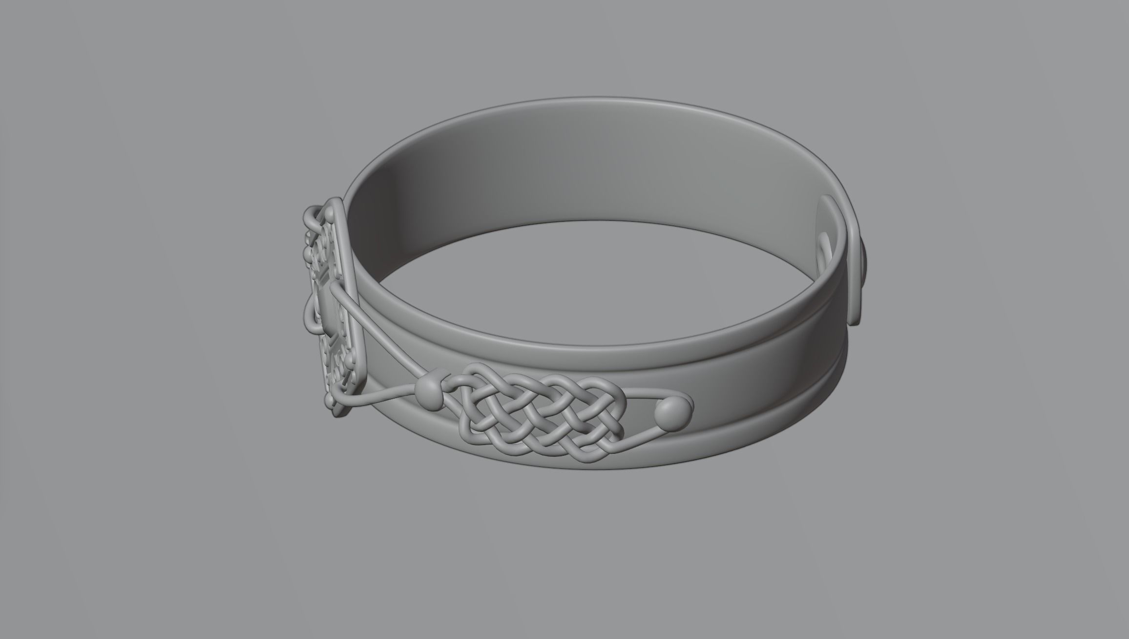 Bracelet 5 celtic ring 3D model_2