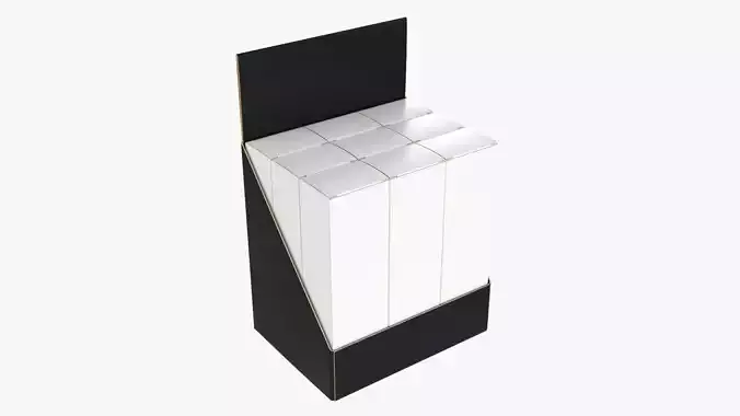 Paper boxes on tray set