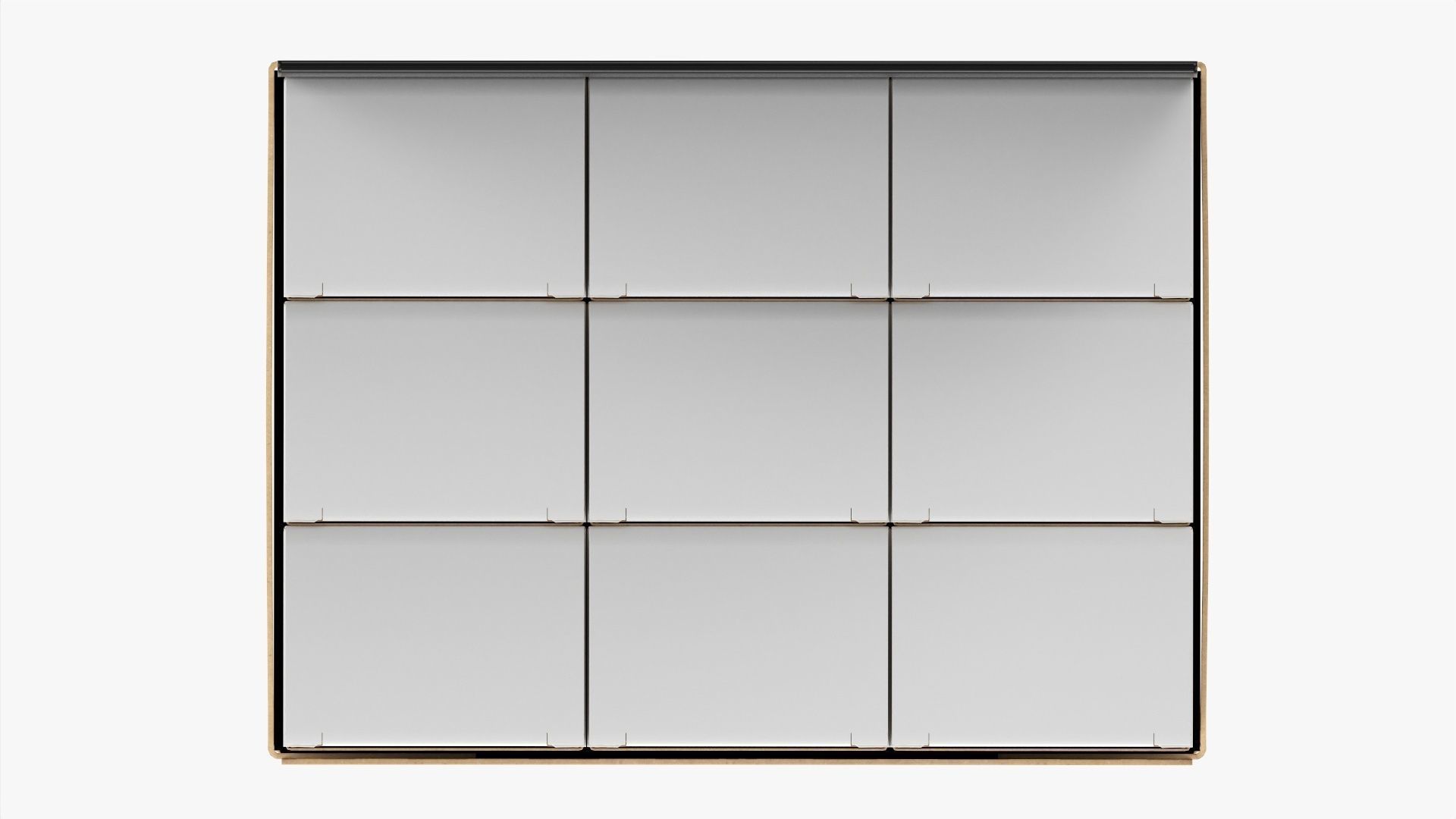 Paper boxes on tray set 3D model_6