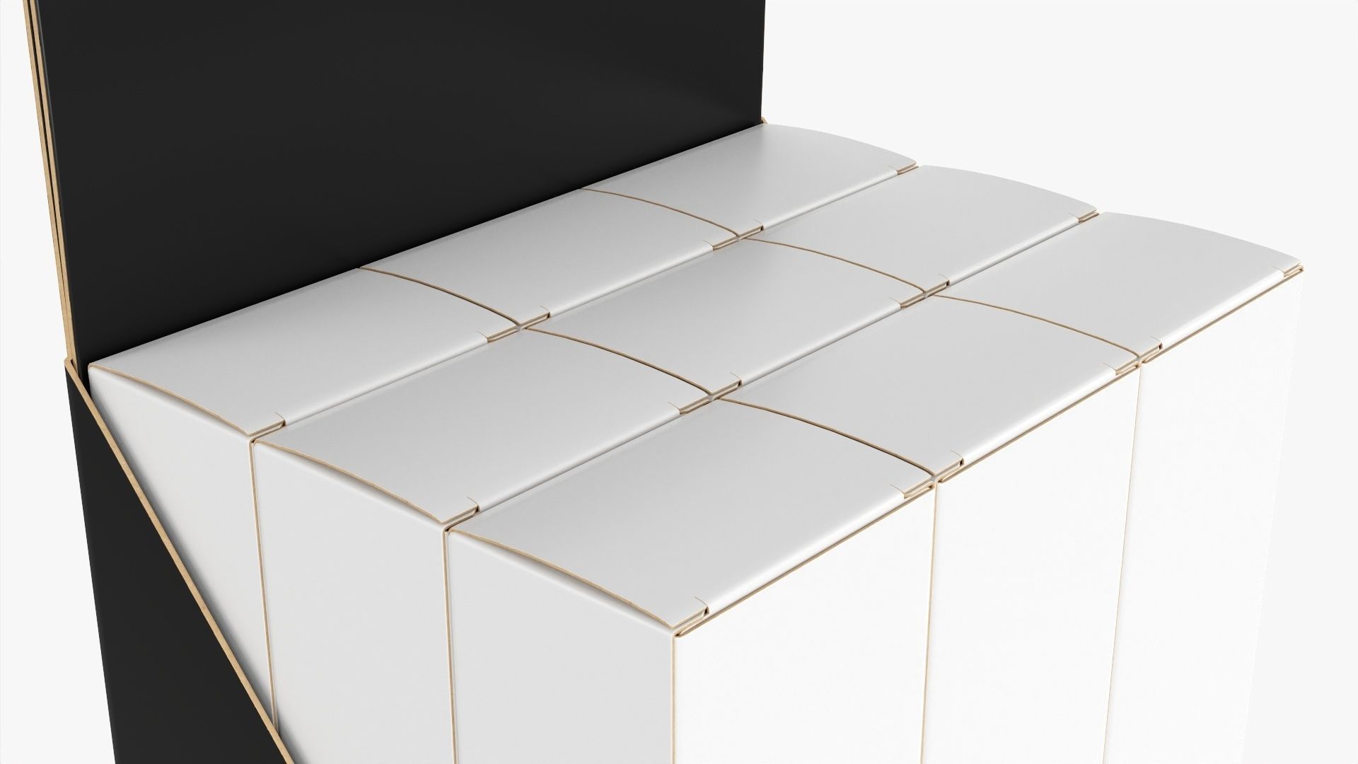 Paper boxes on tray set 3D model_3