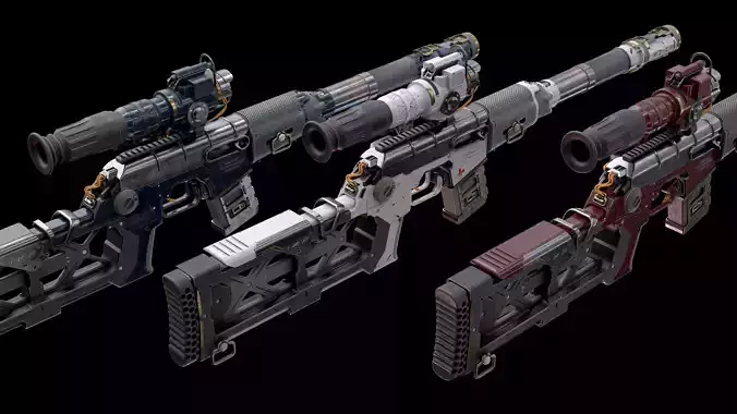 Sci-fi VSS Low-poly 3D model