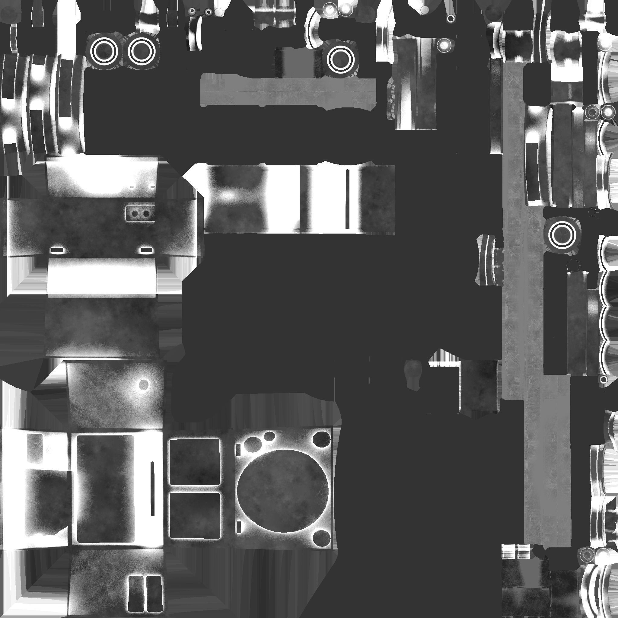 Steampunk Backpack 09 Wood Black - Character Design Fashion Low-poly 3D model_28