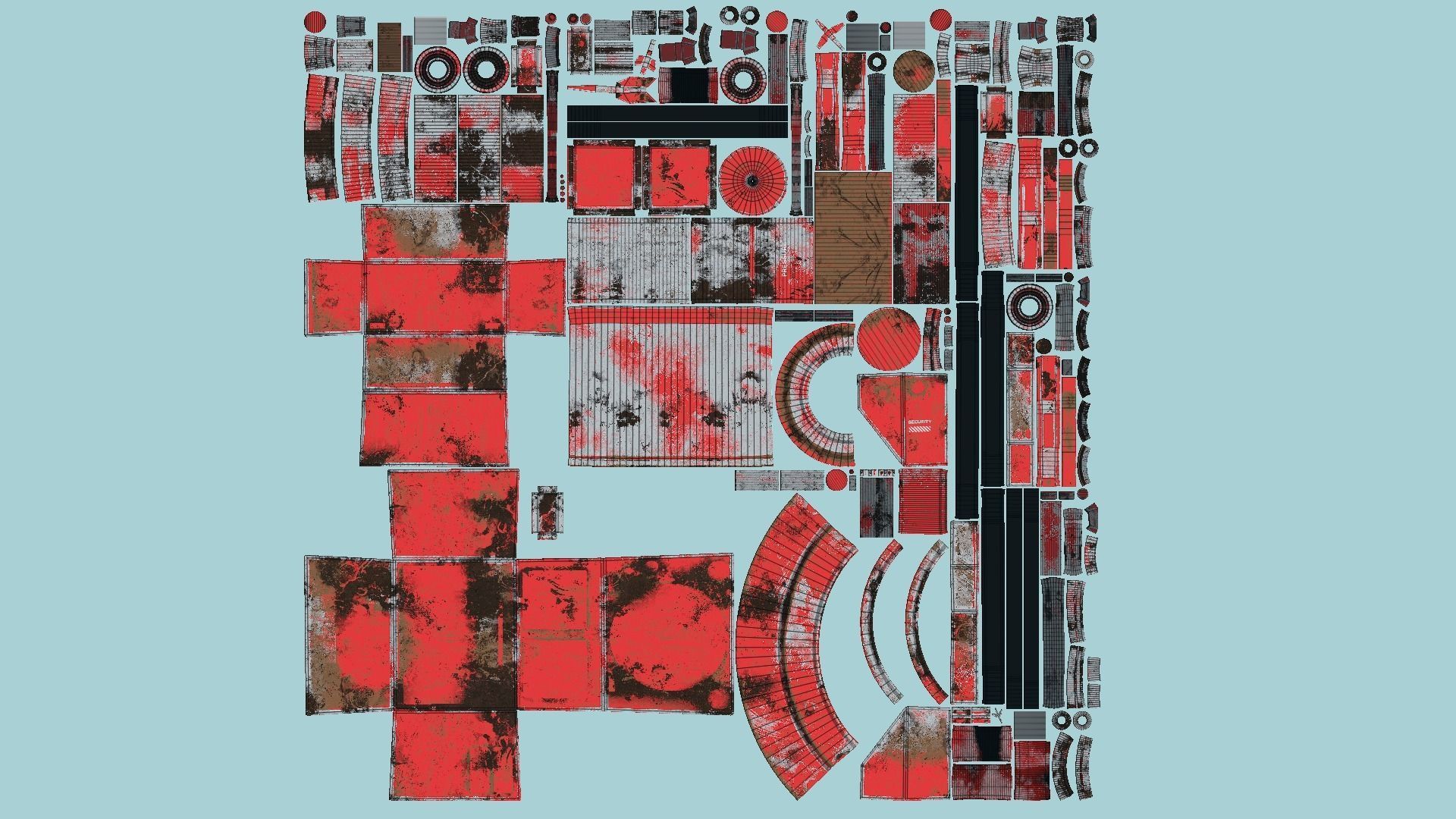 Steampunk Backpack 10 Red - Character Design Fashion Low-poly 3D model_6