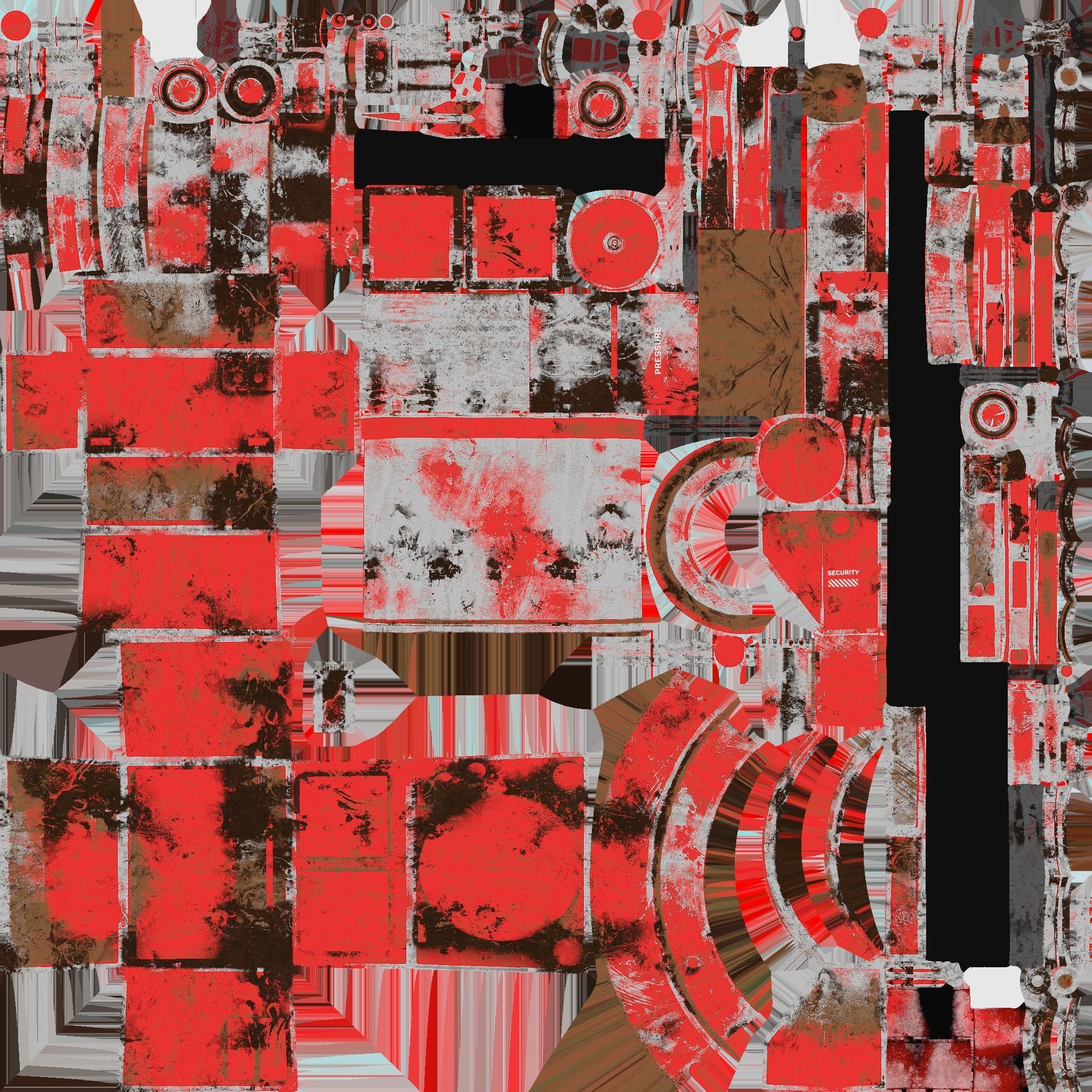 Steampunk Backpack 10 Red - Character Design Fashion Low-poly 3D model_22