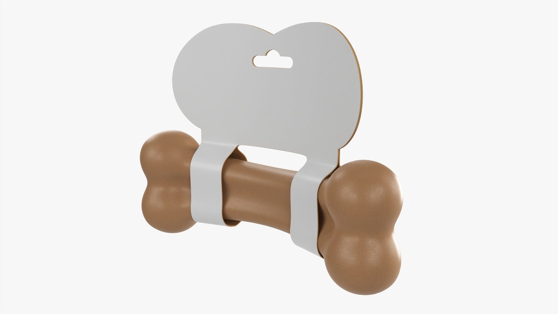 Pet bark bone mockup 3D model_1