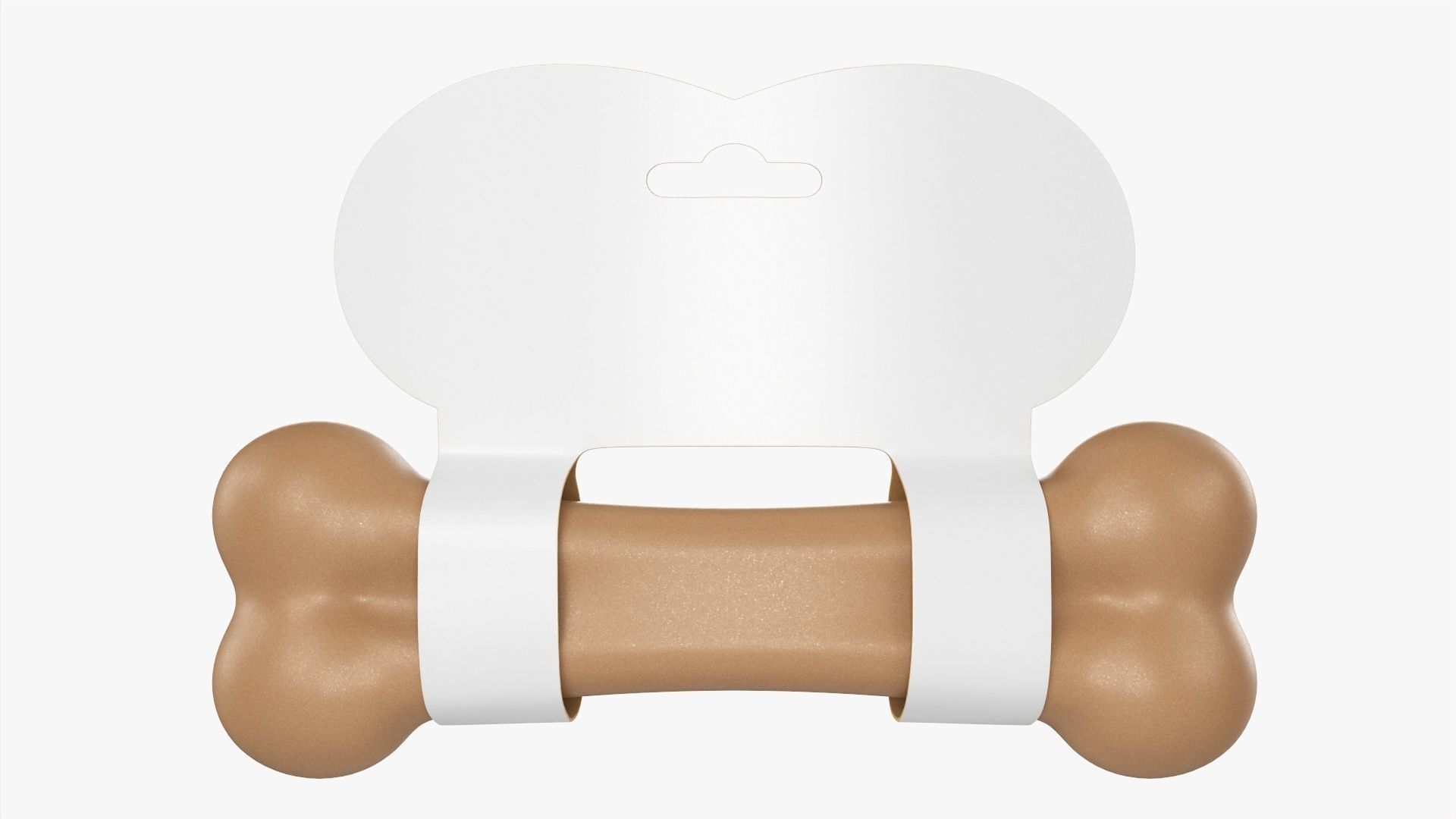 Pet bark bone mockup 3D model_4