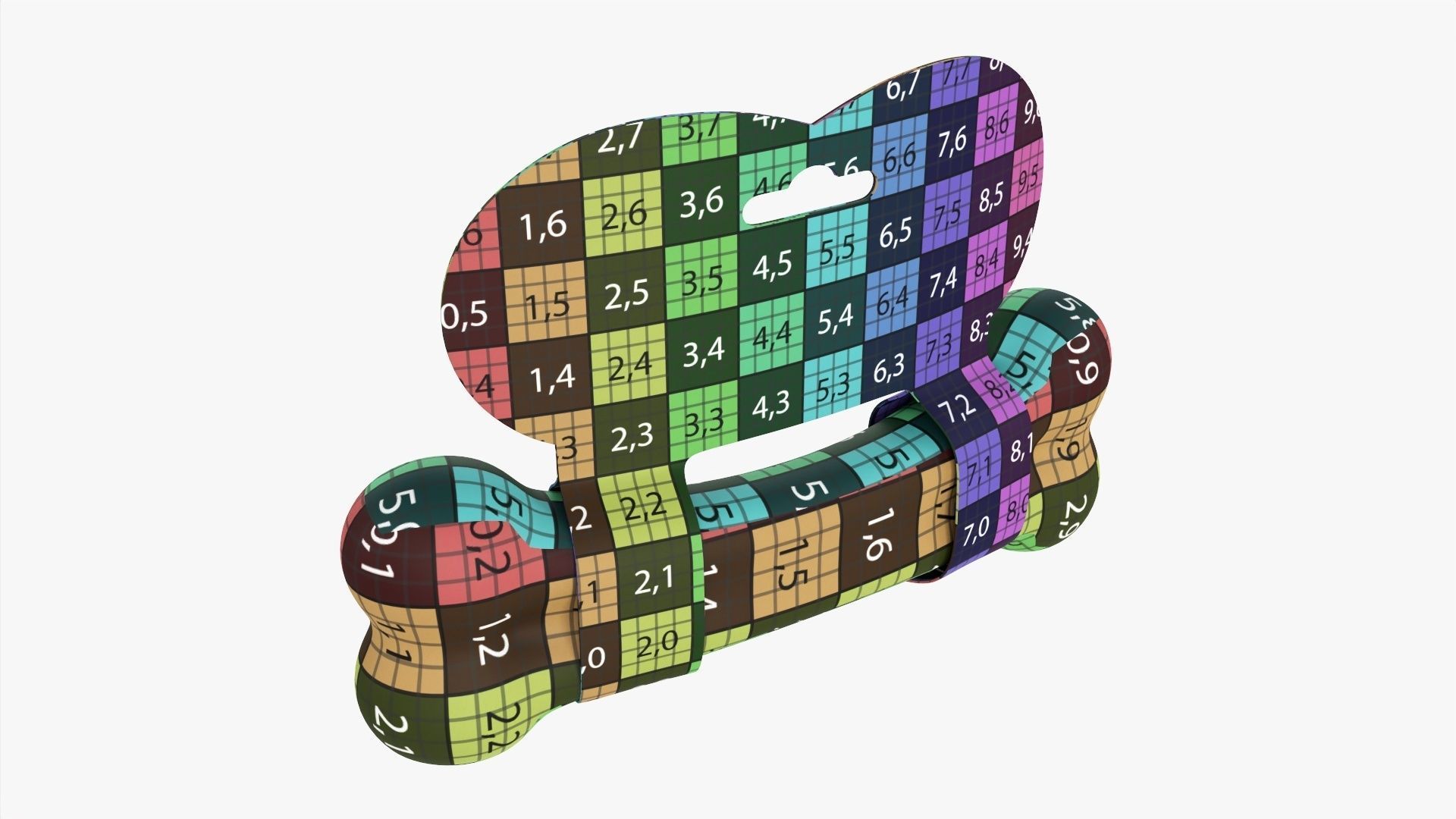 Pet bark bone mockup 3D model_8