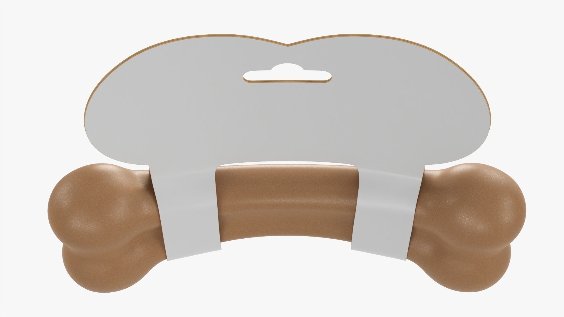Pet bark bone mockup 3D model_3