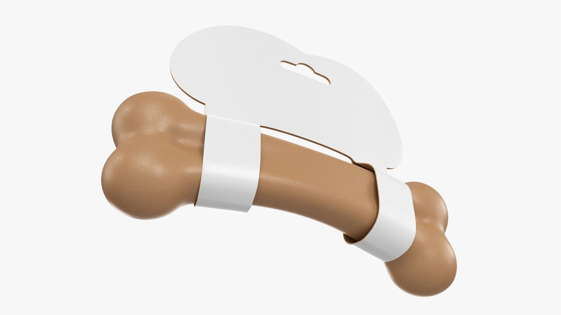 Pet bark bone mockup 3D model_2