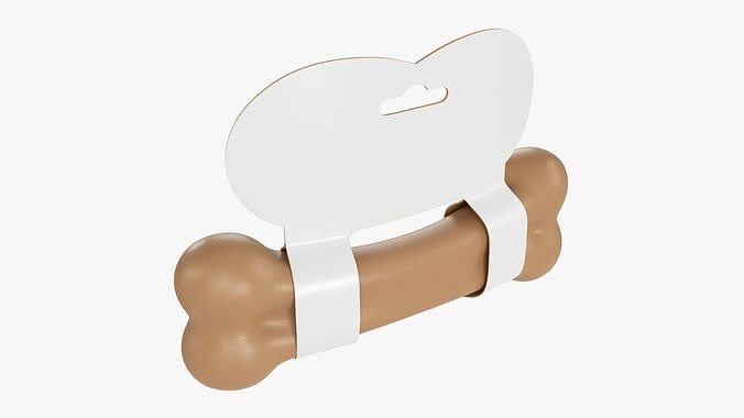 Pet bark bone mockup 3D model