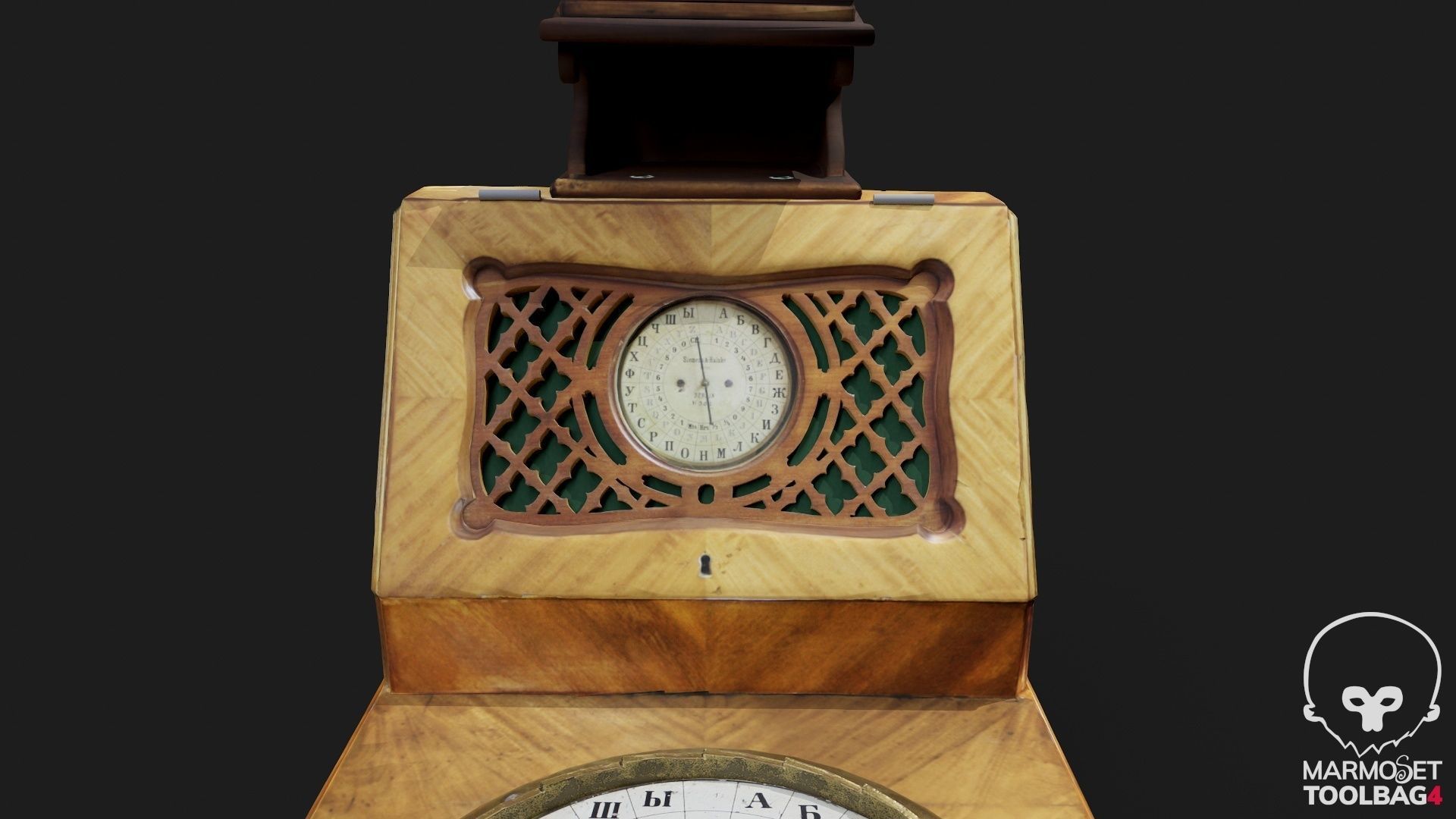 Telegraph switch apparatus magneto-induction type Low-poly 3D model_12