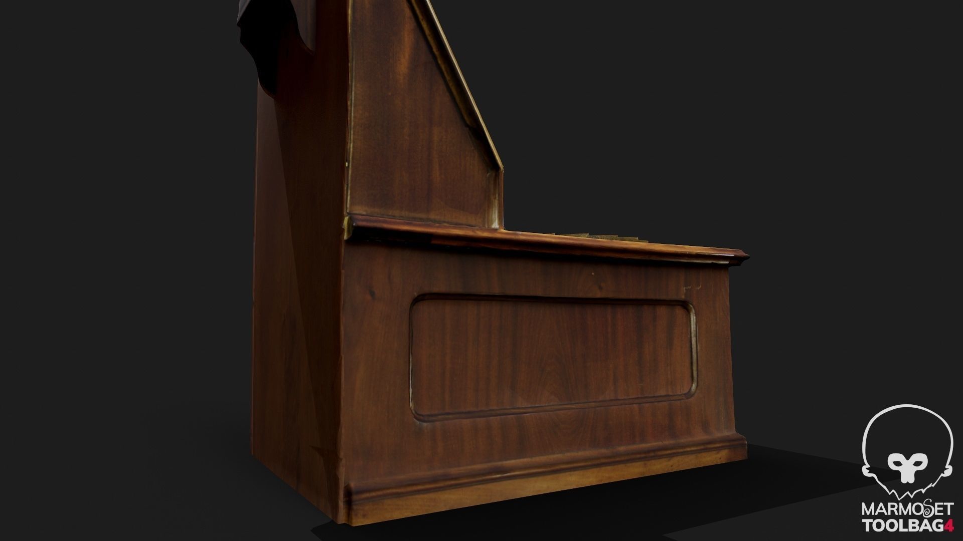 Telegraph switch apparatus magneto-induction type Low-poly 3D model_20