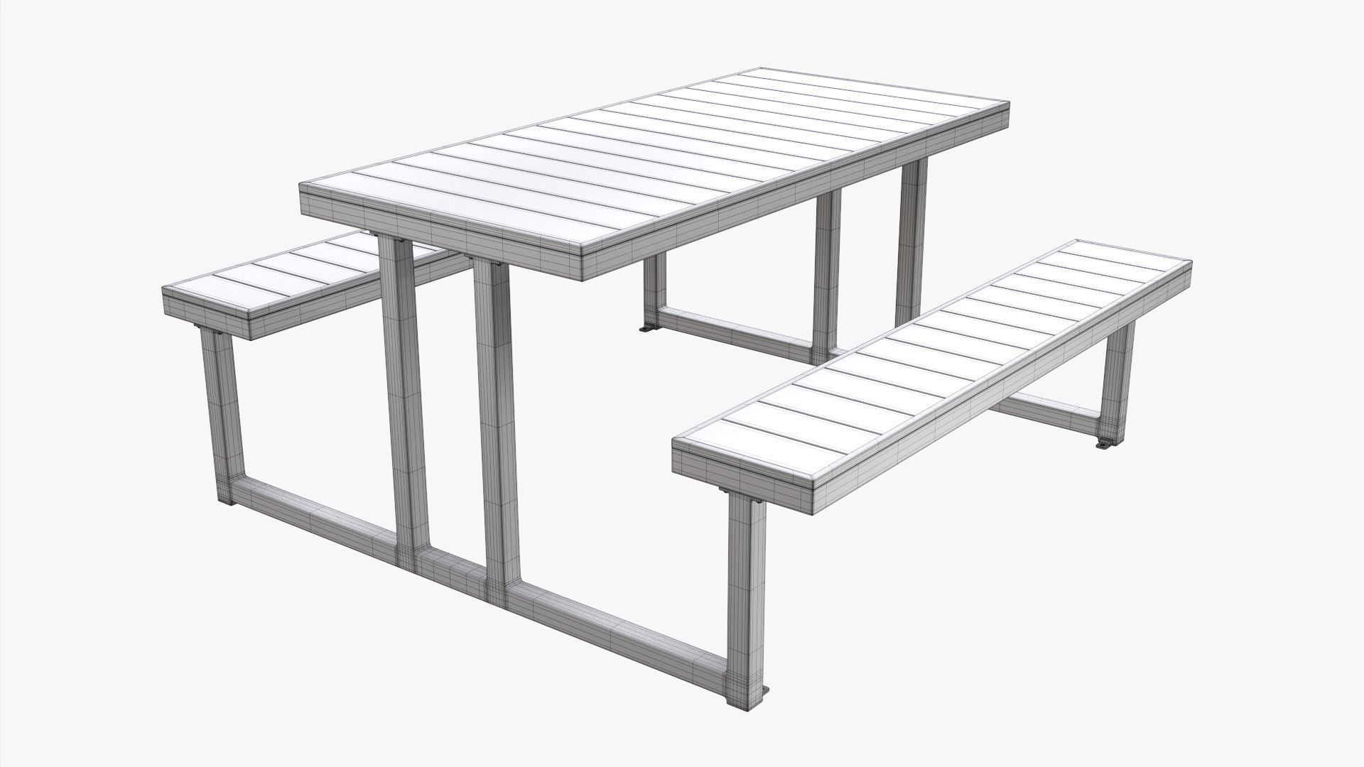 Picnic Table 3D model_8