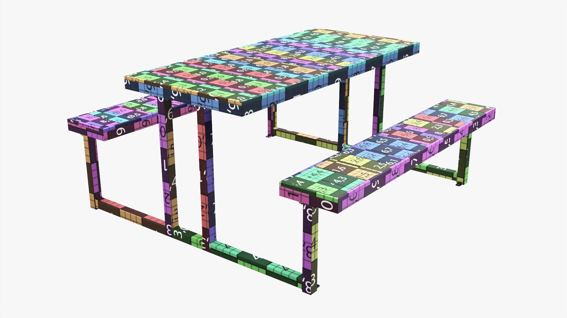 Picnic Table 3D model_9