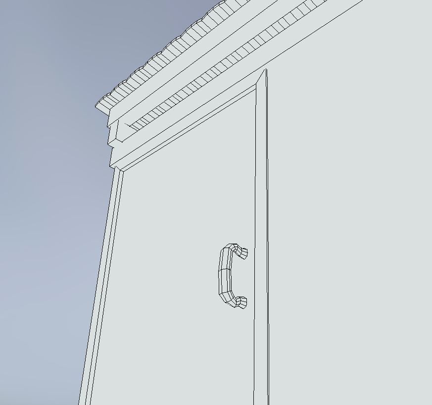 Wooden Toilet Low-poly 3D model_11