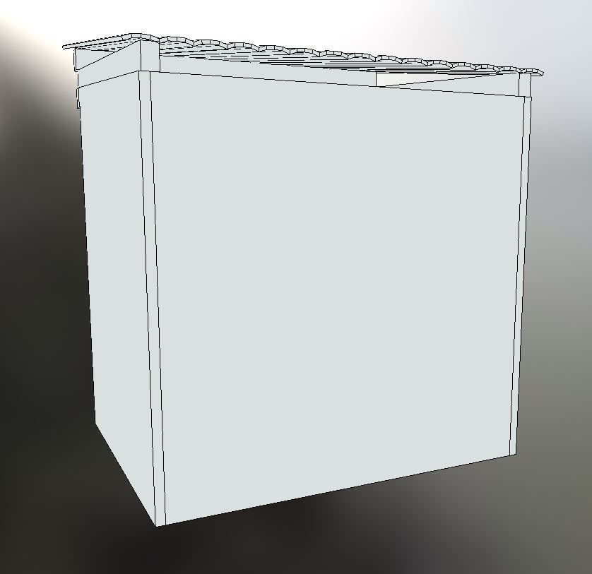 Wooden Toilet Low-poly 3D model_10