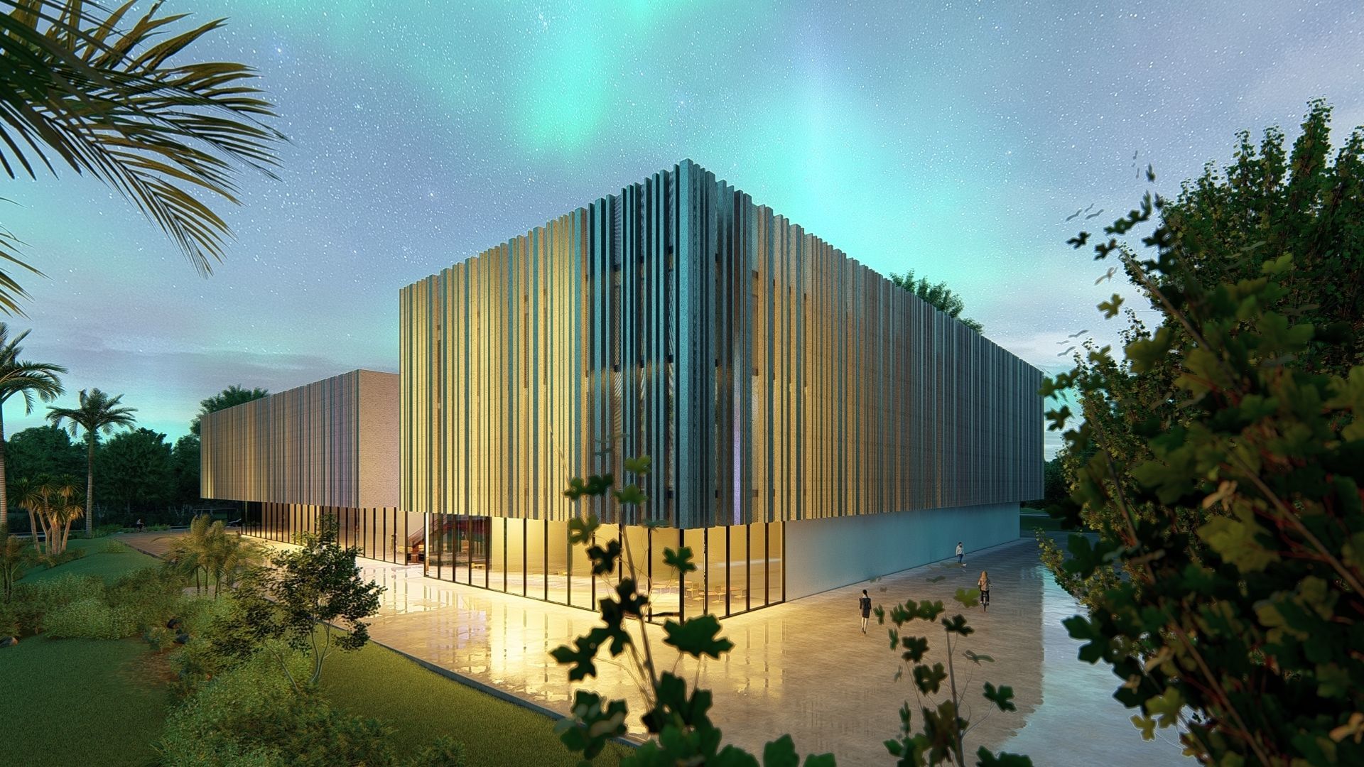 Commercial building Revit Lumion with 3d grass 3D model_19