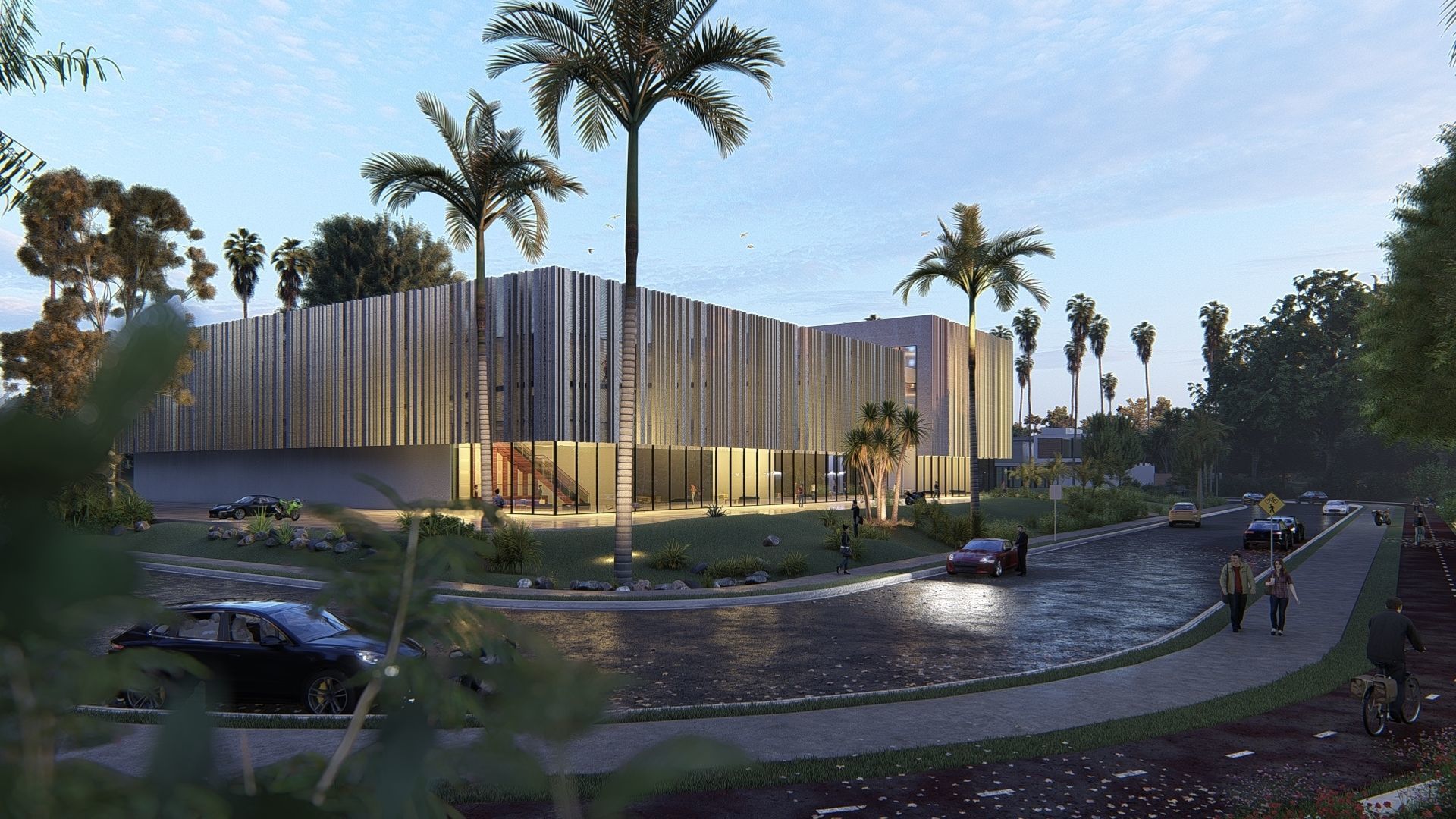 Commercial building Revit Lumion with 3d grass 3D model_9