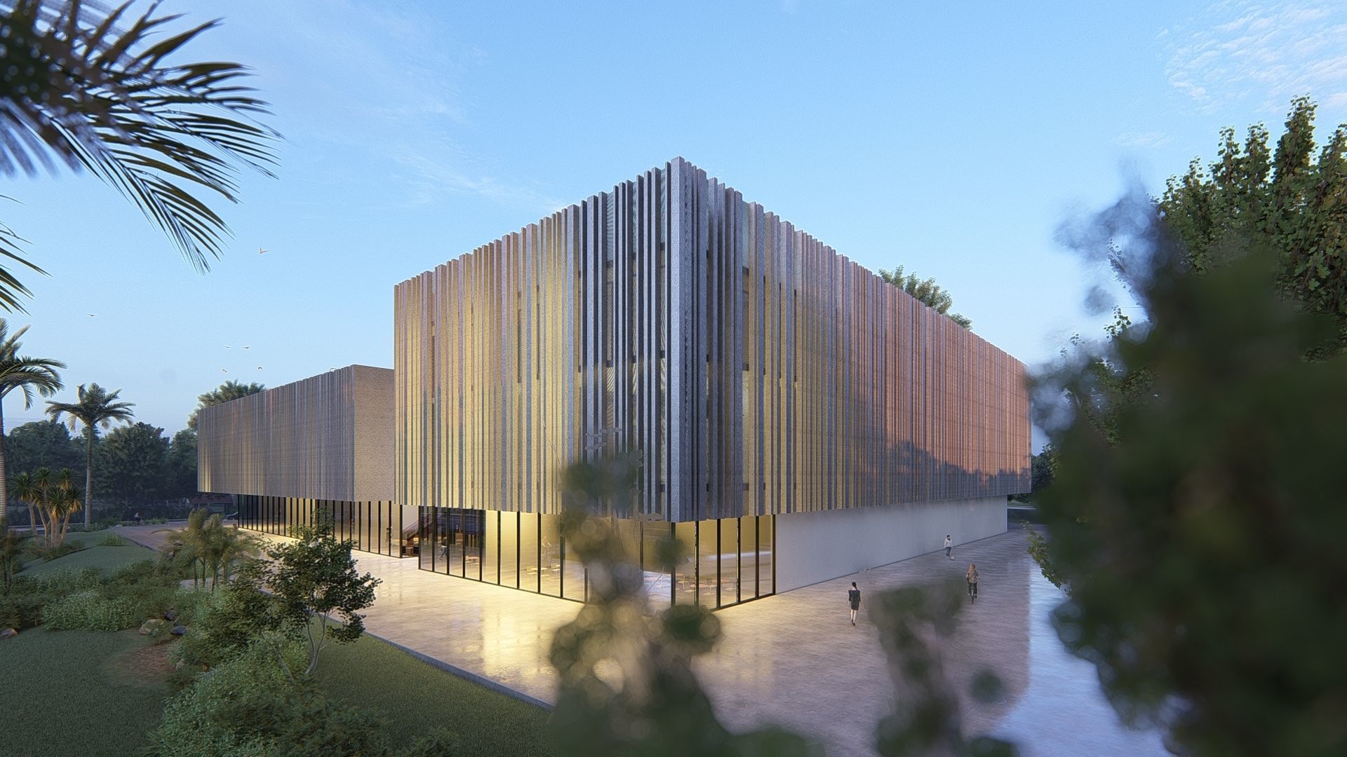 Commercial building Revit Lumion with 3d grass 3D model_7