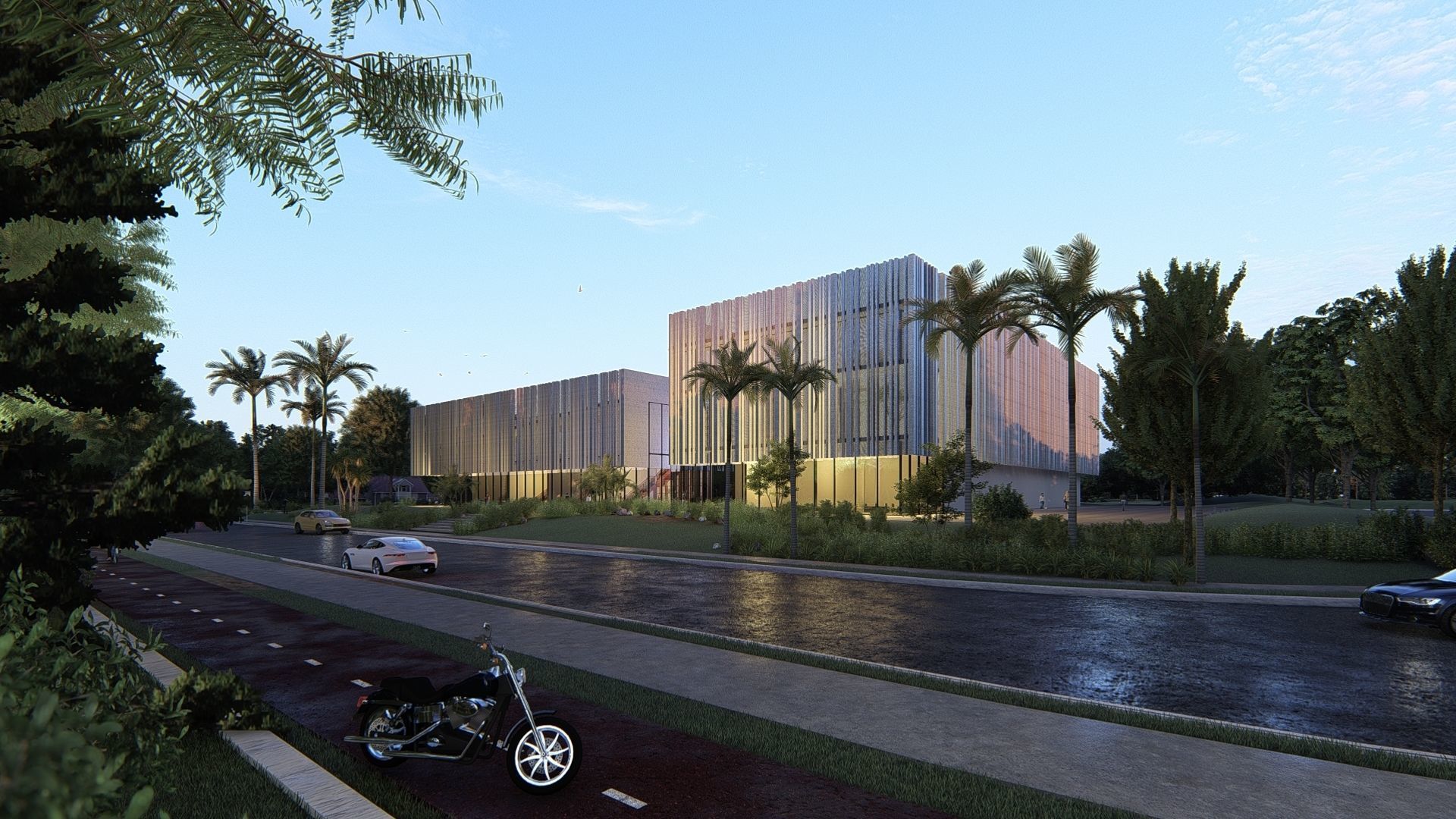 Commercial building Revit Lumion with 3d grass 3D model_3