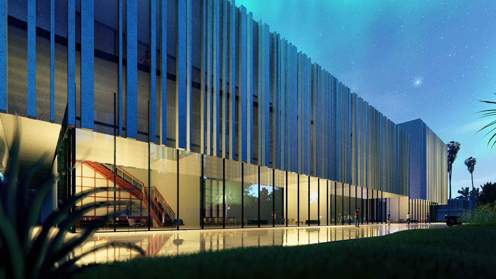 Commercial building Revit Lumion with 3d grass 3D model_21