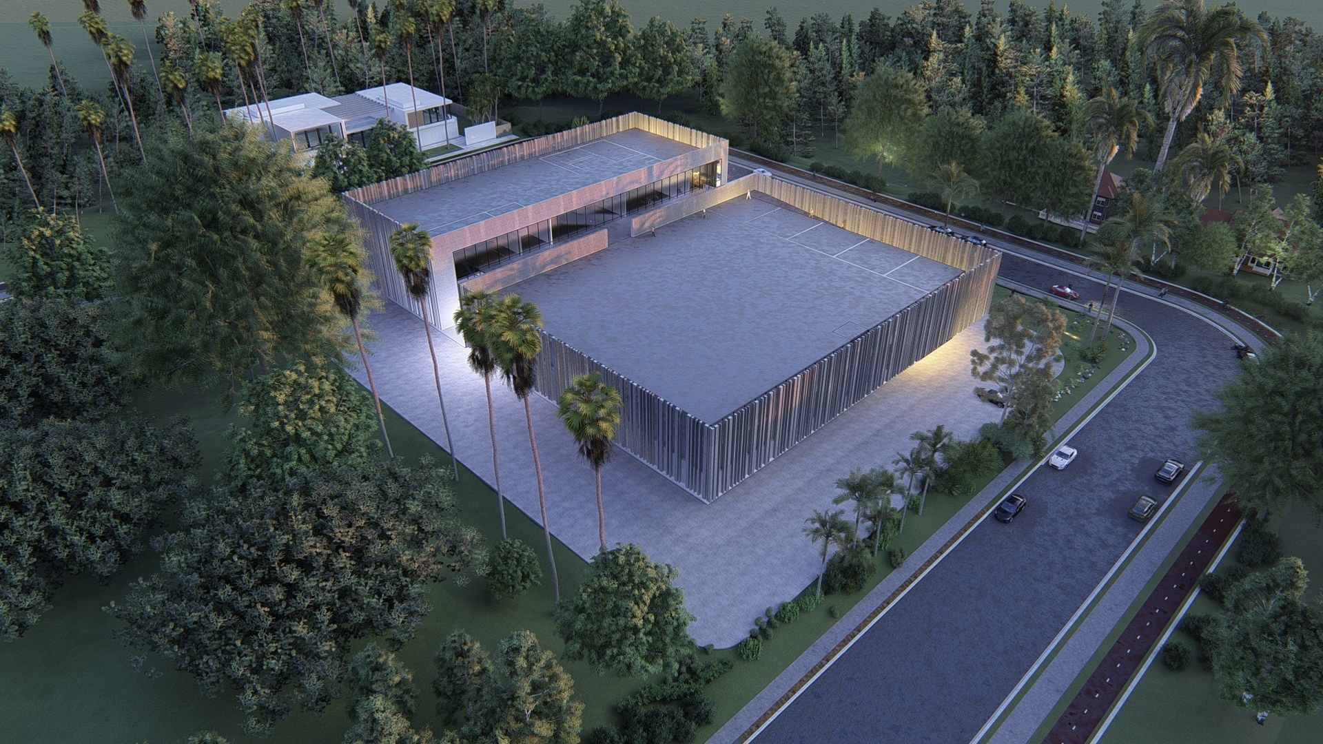 Commercial building Revit Lumion with 3d grass 3D model_17