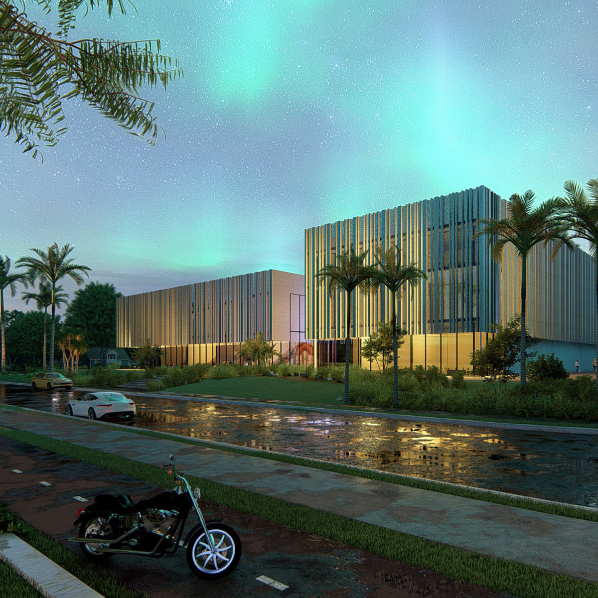 Commercial building Revit Lumion with 3d grass 3D model_20