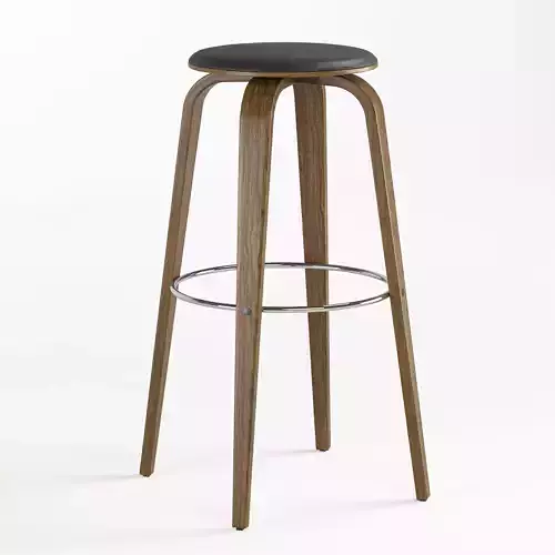 Armen Living Harbor Counter Height Backless Barstool 3D model