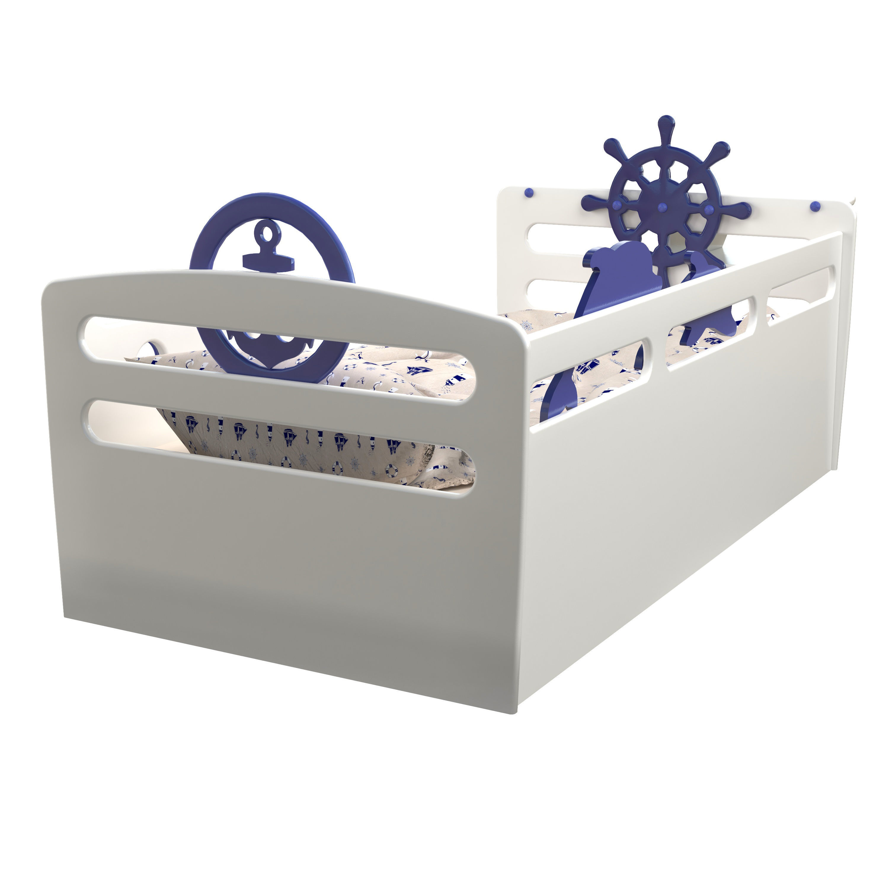 Childrens bed Boat 3D model_2