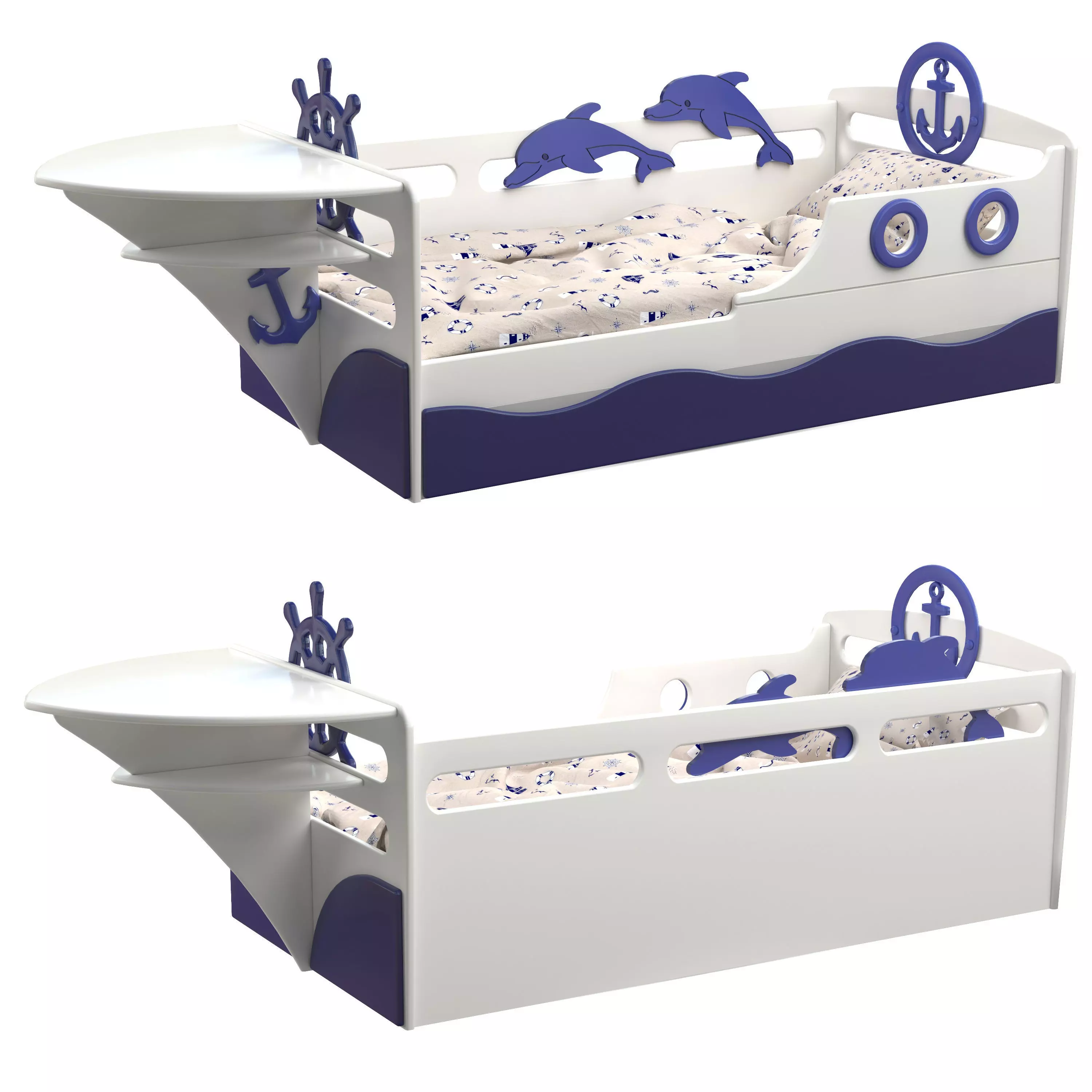 Childrens bed Boat 3D model_0