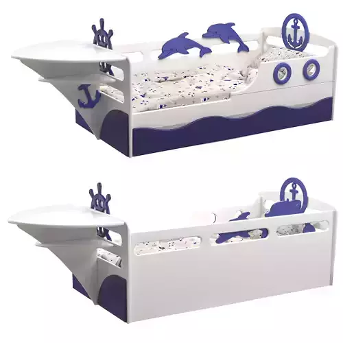 Childrens bed Boat 3D model