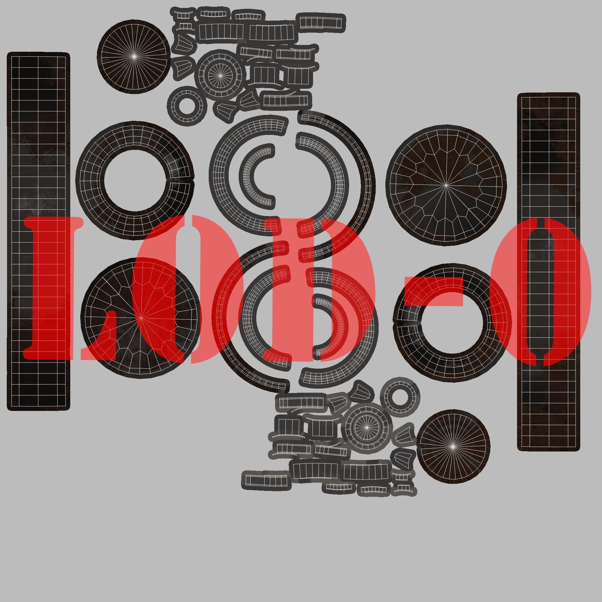 Post Apocalyptic Bugatti Low-poly War Car Game Asset Low-poly 3D model_80