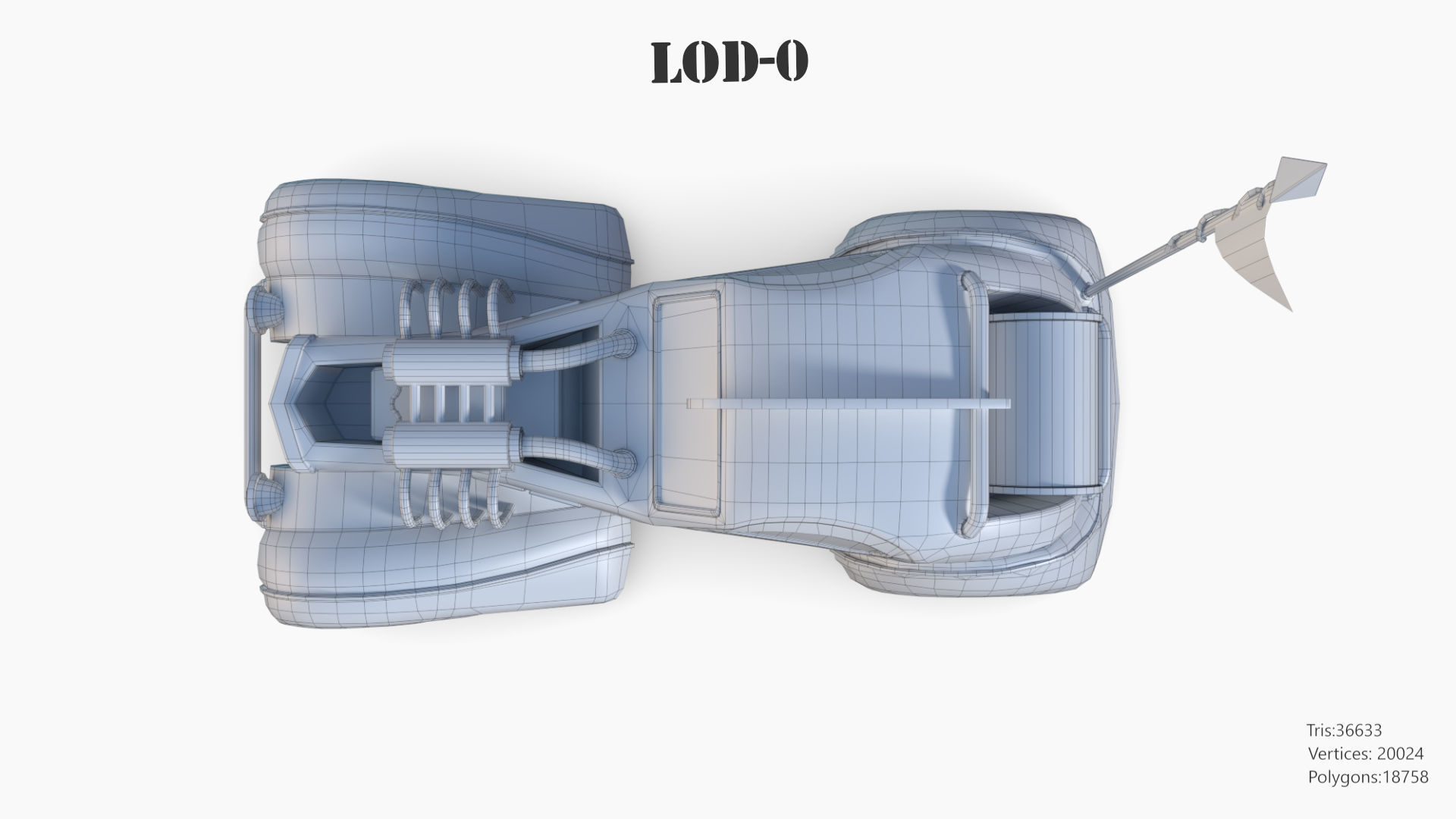 Post Apocalyptic Bugatti Low-poly War Car Game Asset Low-poly 3D model_57