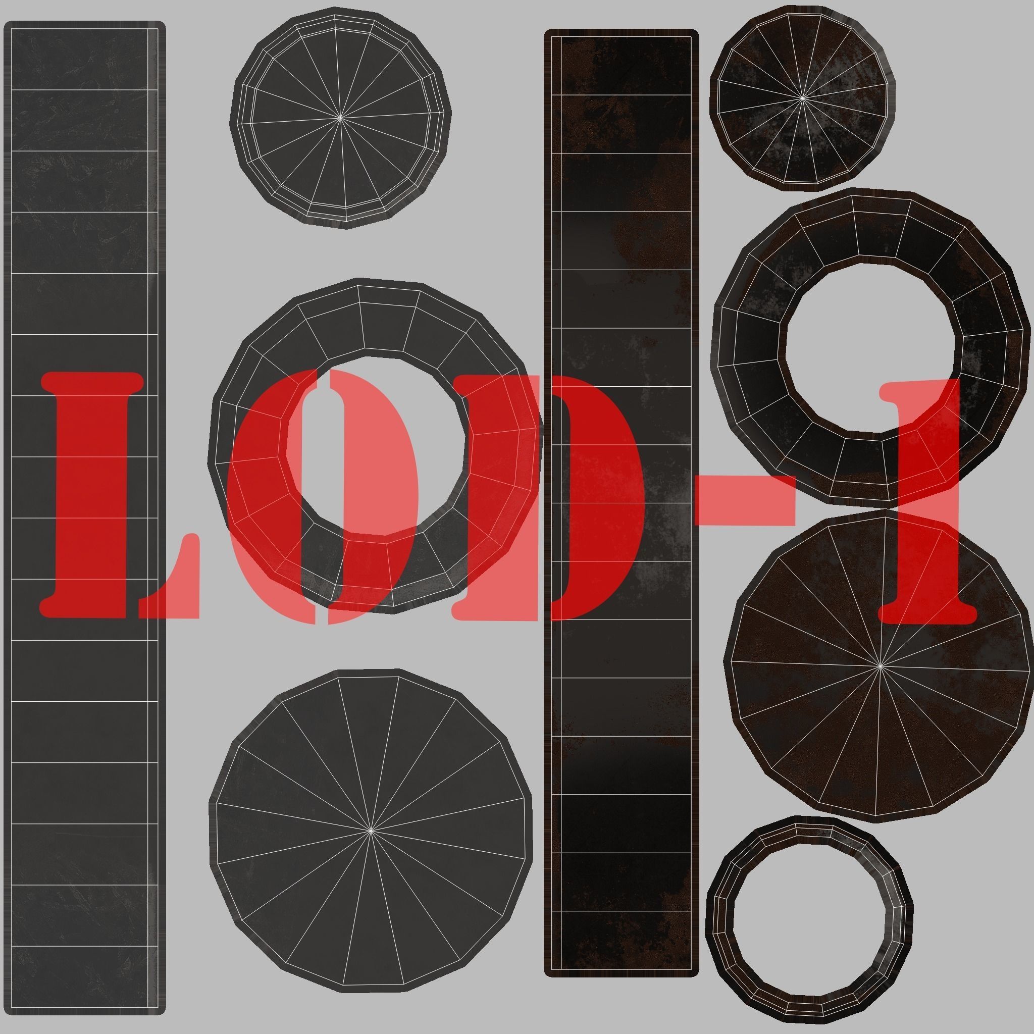 Post Apocalyptic Bugatti Low-poly War Car Game Asset Low-poly 3D model_82