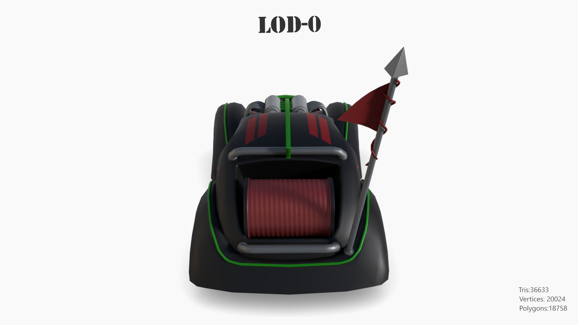 Post Apocalyptic Bugatti Low-poly War Car Game Asset Low-poly 3D model_19