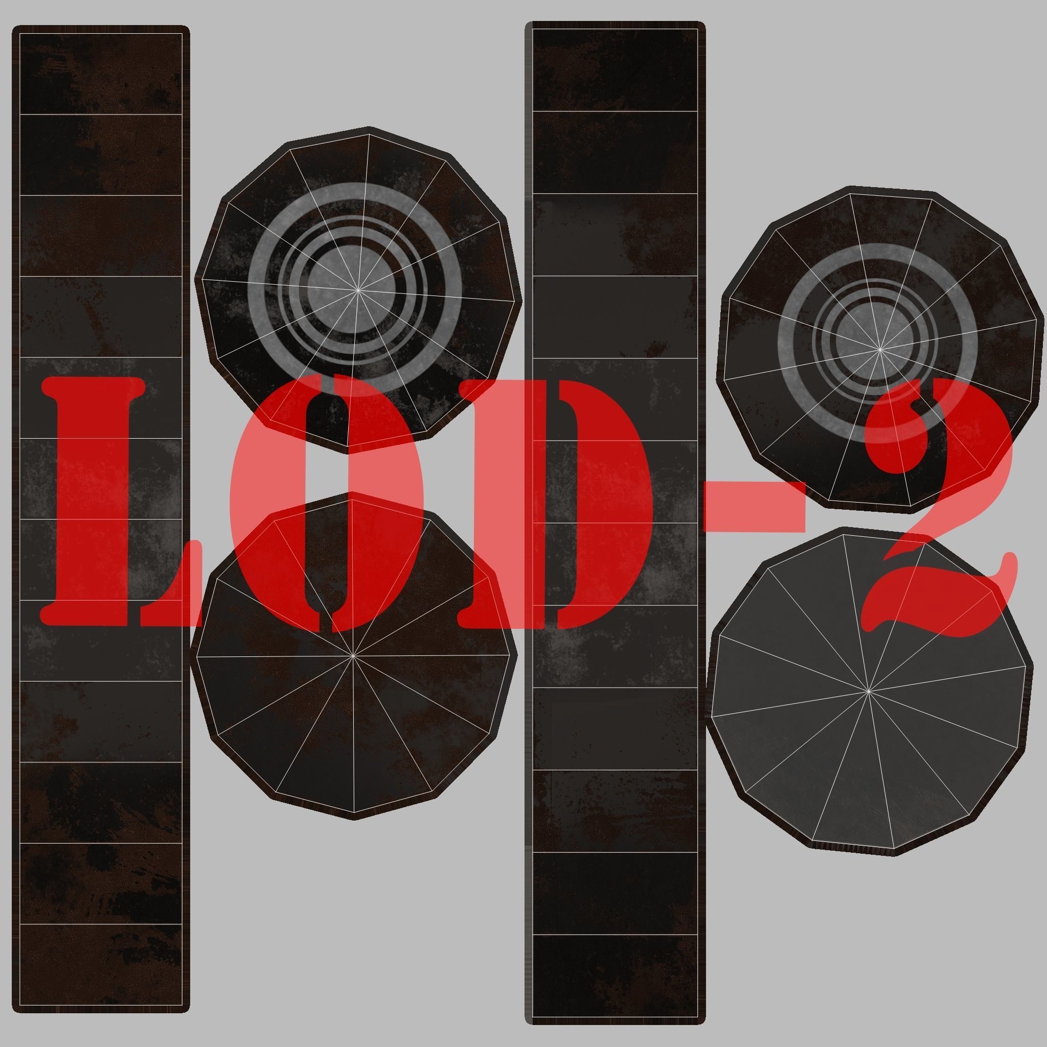 Post Apocalyptic Bugatti Low-poly War Car Game Asset Low-poly 3D model_84