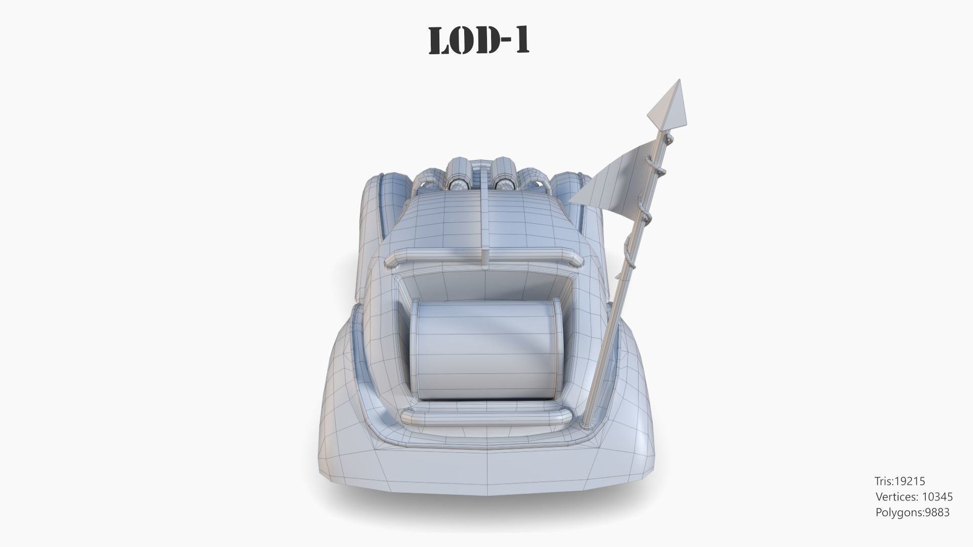 Post Apocalyptic Bugatti Low-poly War Car Game Asset Low-poly 3D model_67