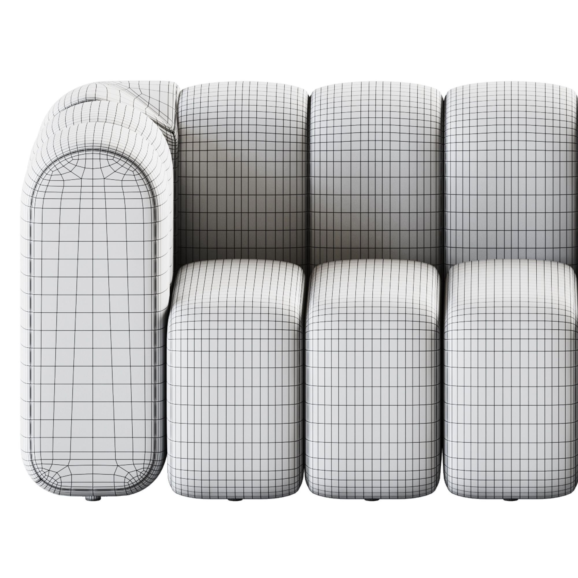 Sofa 3 seater Bob by Bla Station 3D model_2