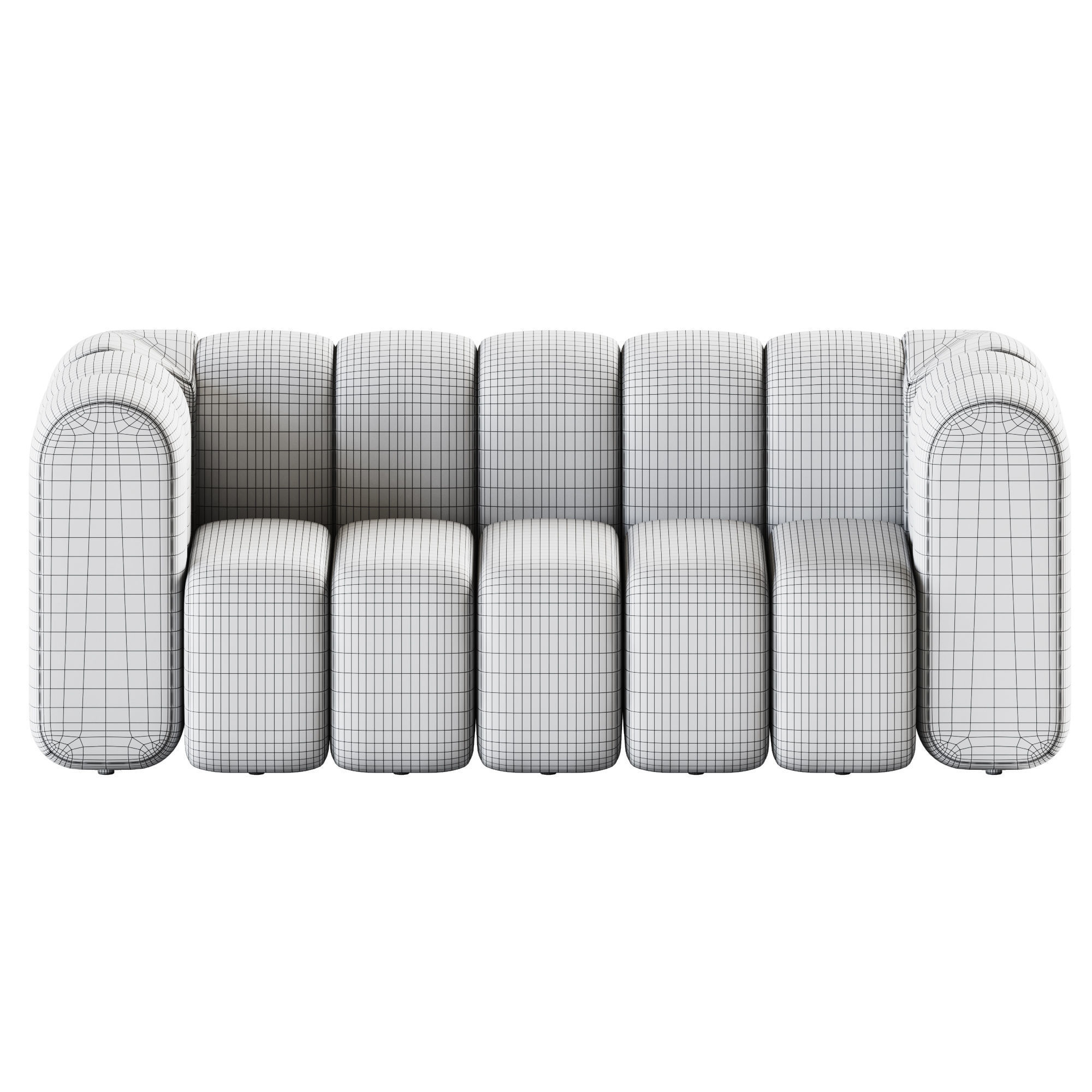 Sofa 3 seater Bob by Bla Station 3D model_1
